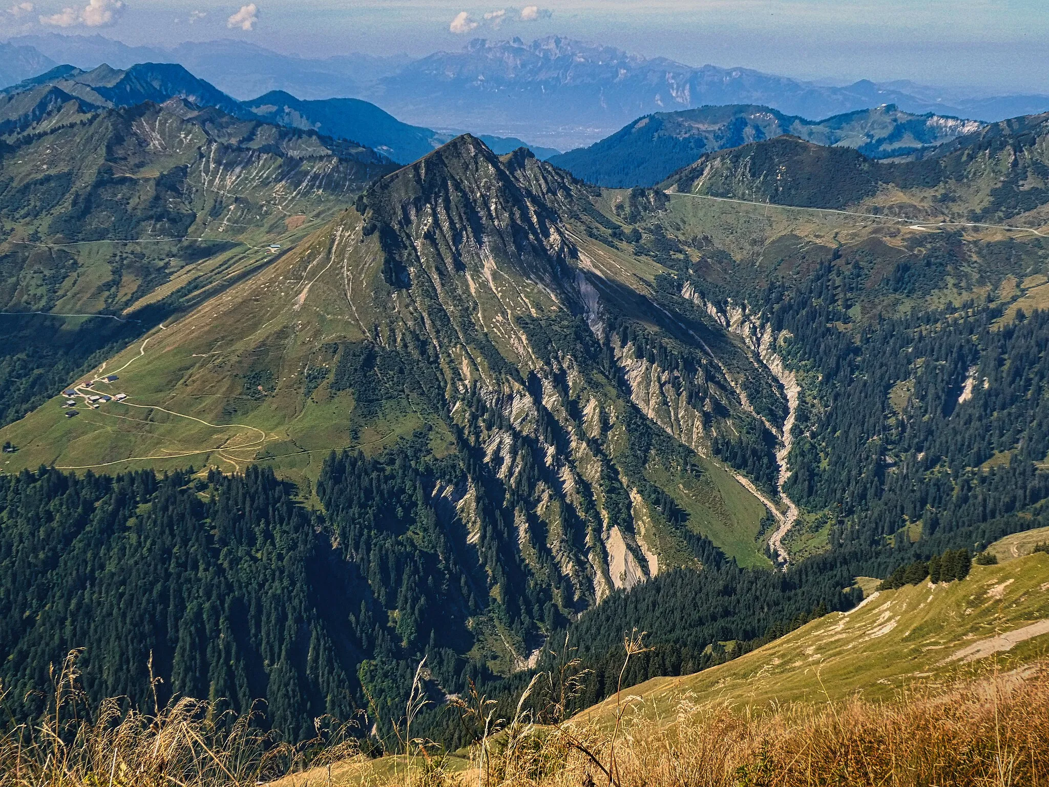 Photo showing: Damülser Horn (1929 m) im Bregenzerwaldgebirge