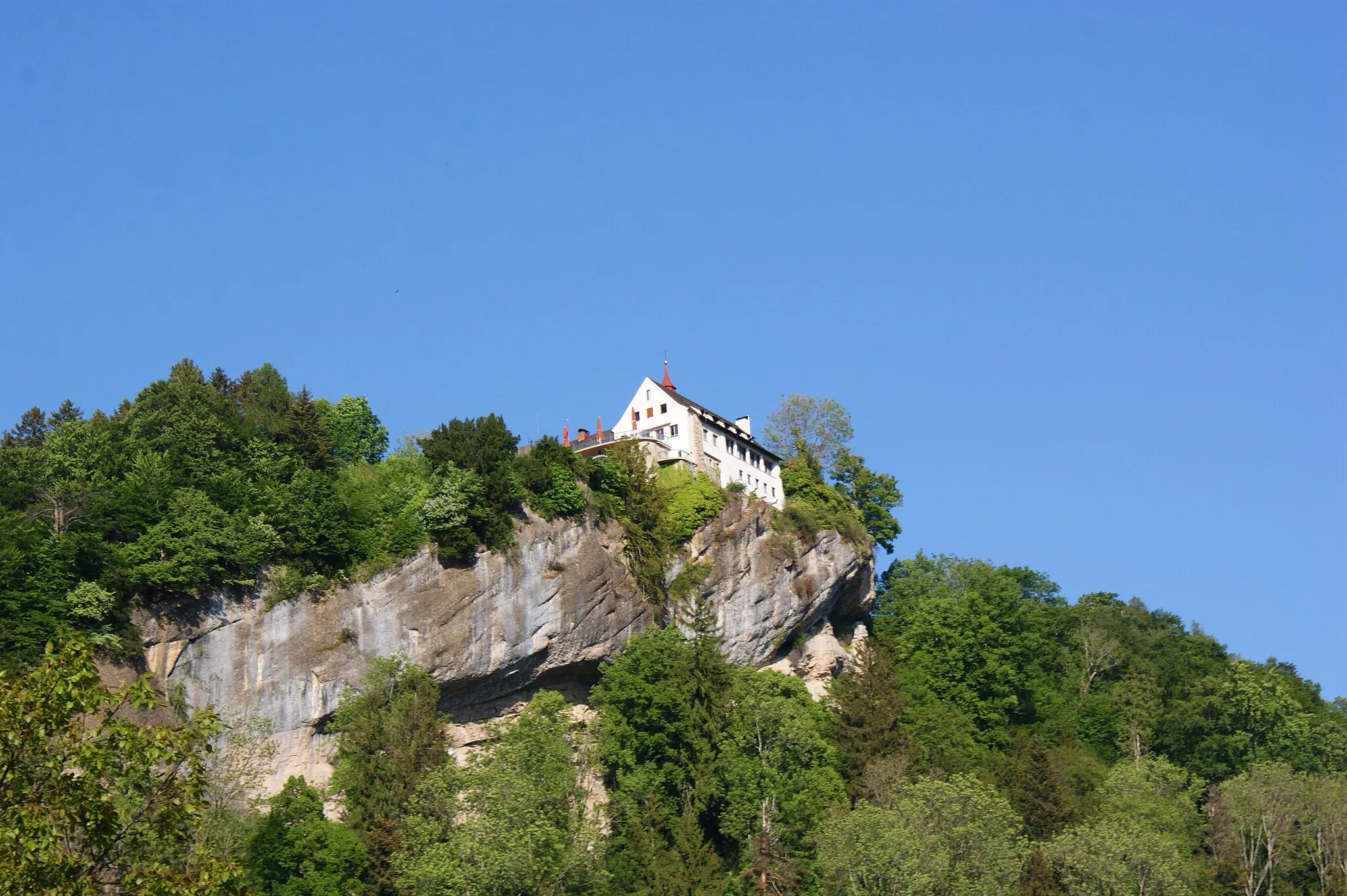 Photo showing: Burg Hohenbregenz (medieval castle) on the Gebhardsberg at Bregenz, Vorarlberg, Austria.