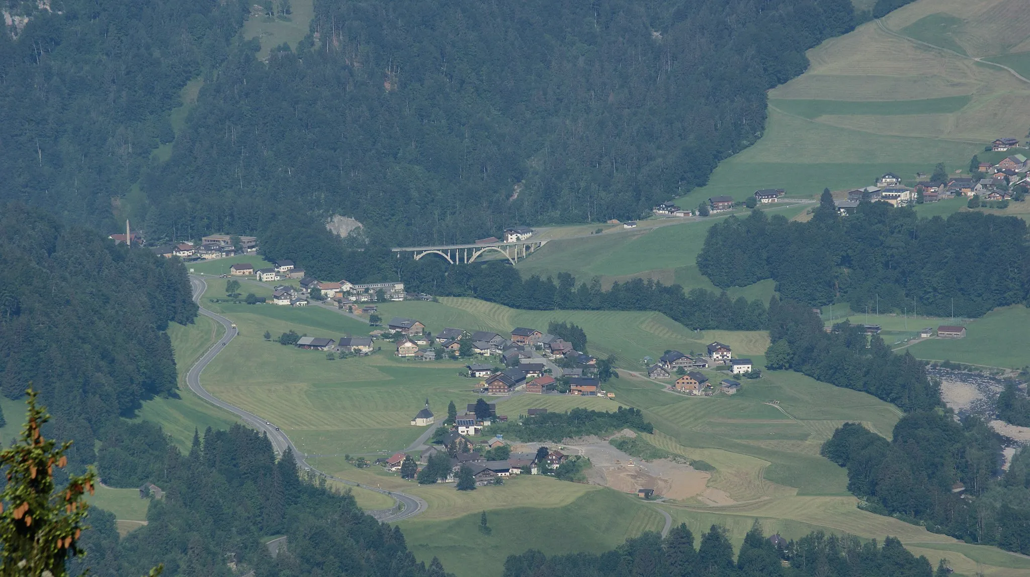 Photo showing: Village Bersbuch, community Andelsbuch, Vorarlberg, Austria. Views from Alp Niedere.