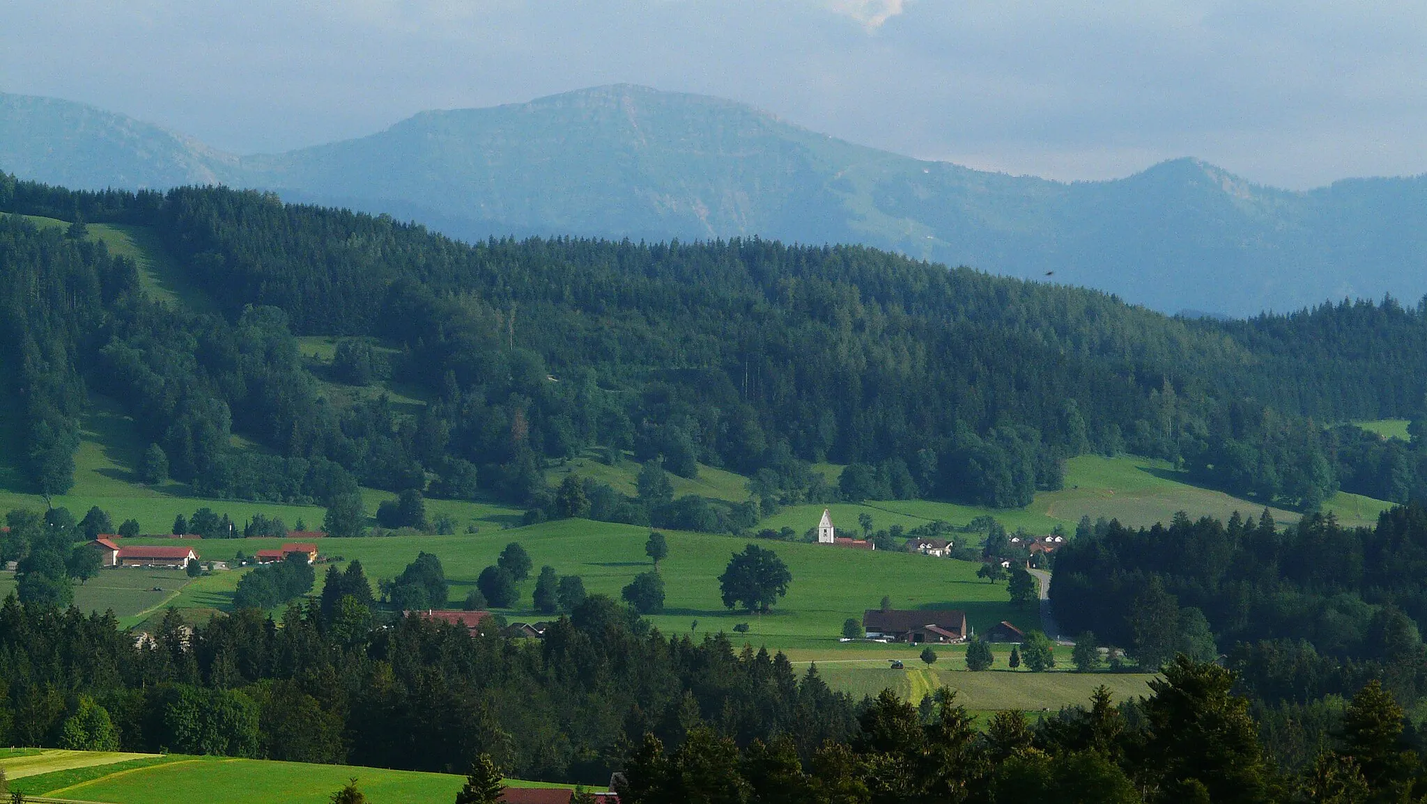 Photo showing: Schweineburg - Blick zum Hochgrat