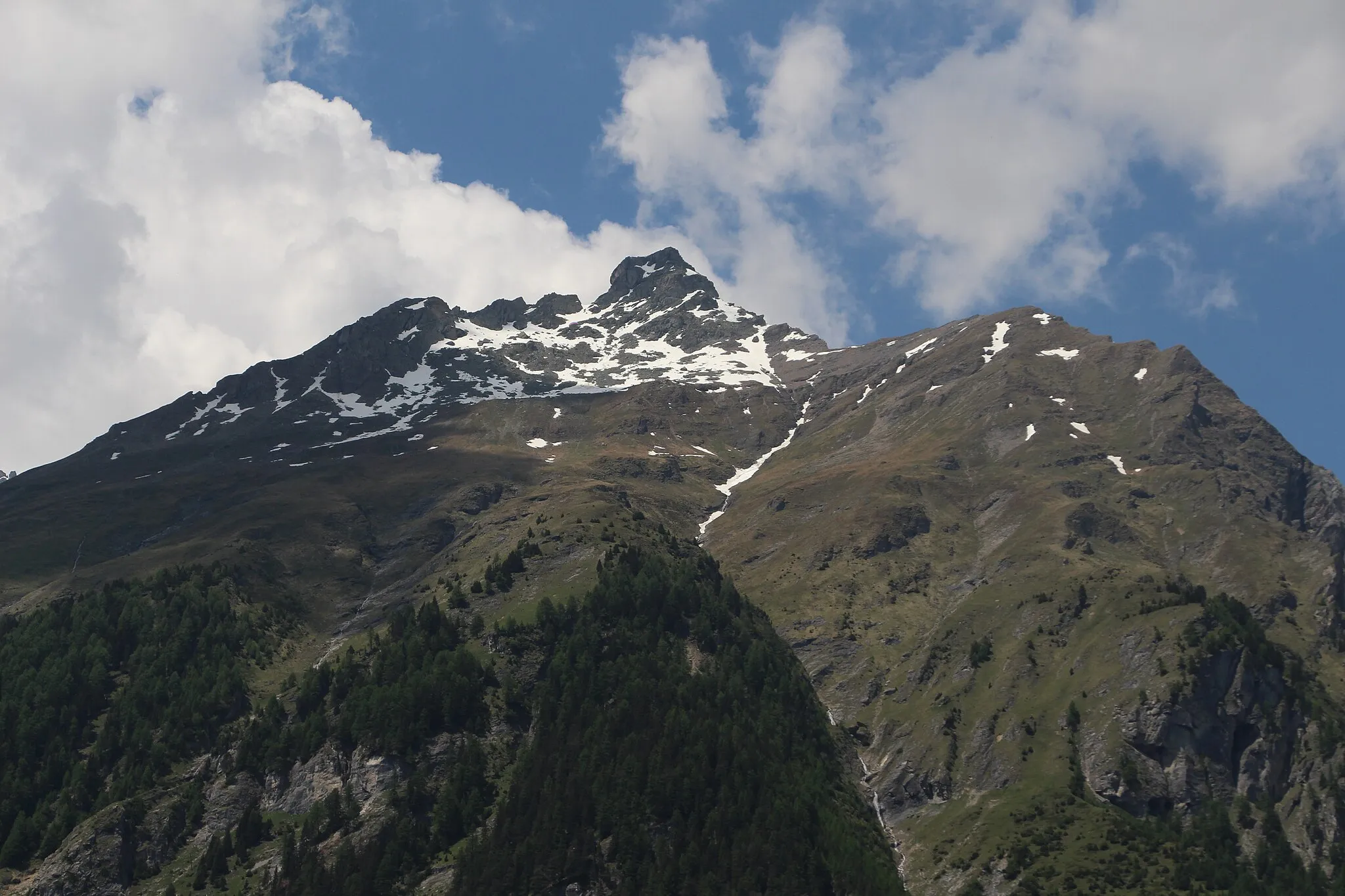 Photo showing: Piz Mundin von Osten (Festung Nauders) aus gesehen