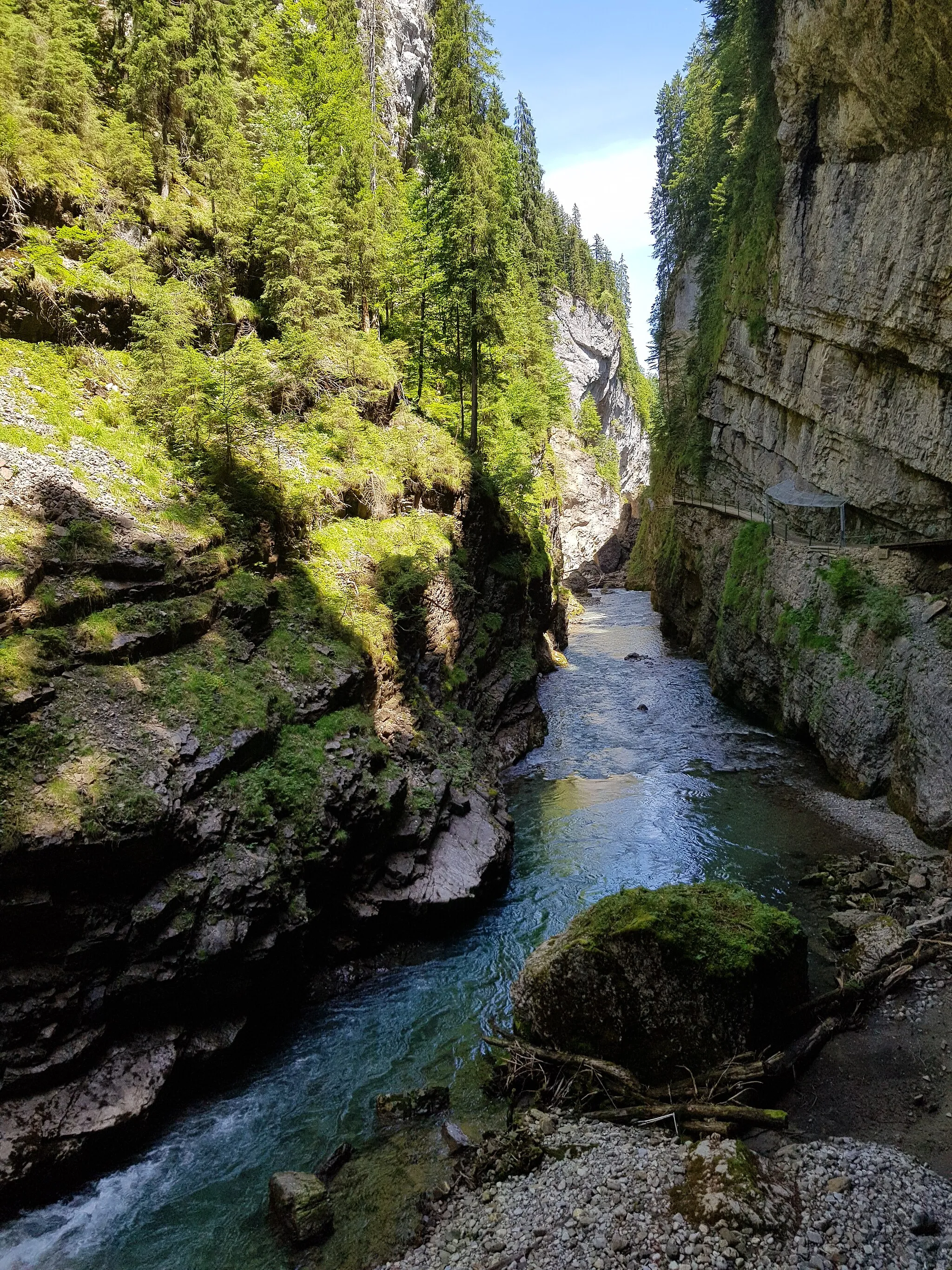 Photo showing: Oberes Ende der Breitachklamm