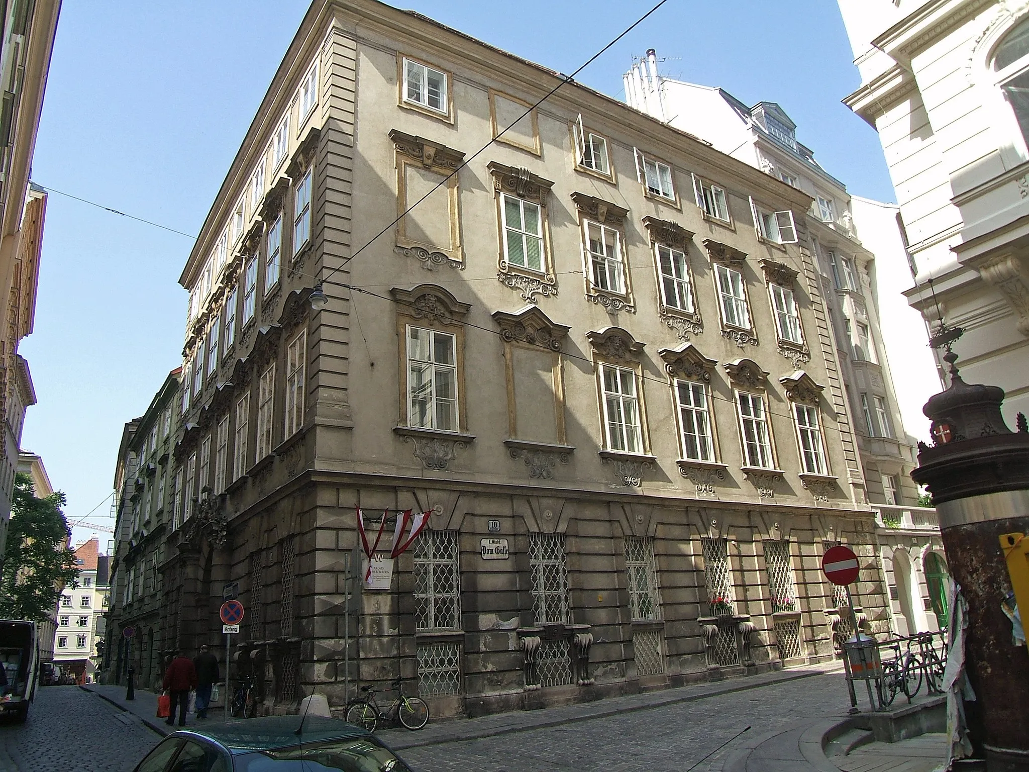Photo showing: Palais Fürstenberg-Hazenberg in Vienna 1st district Grünangergasse4/Domgasse 10