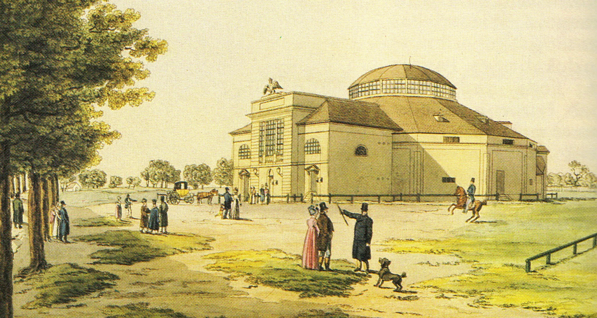 Photo showing: Kornhaeusel: Bach's circus building  in Vienna (1808)