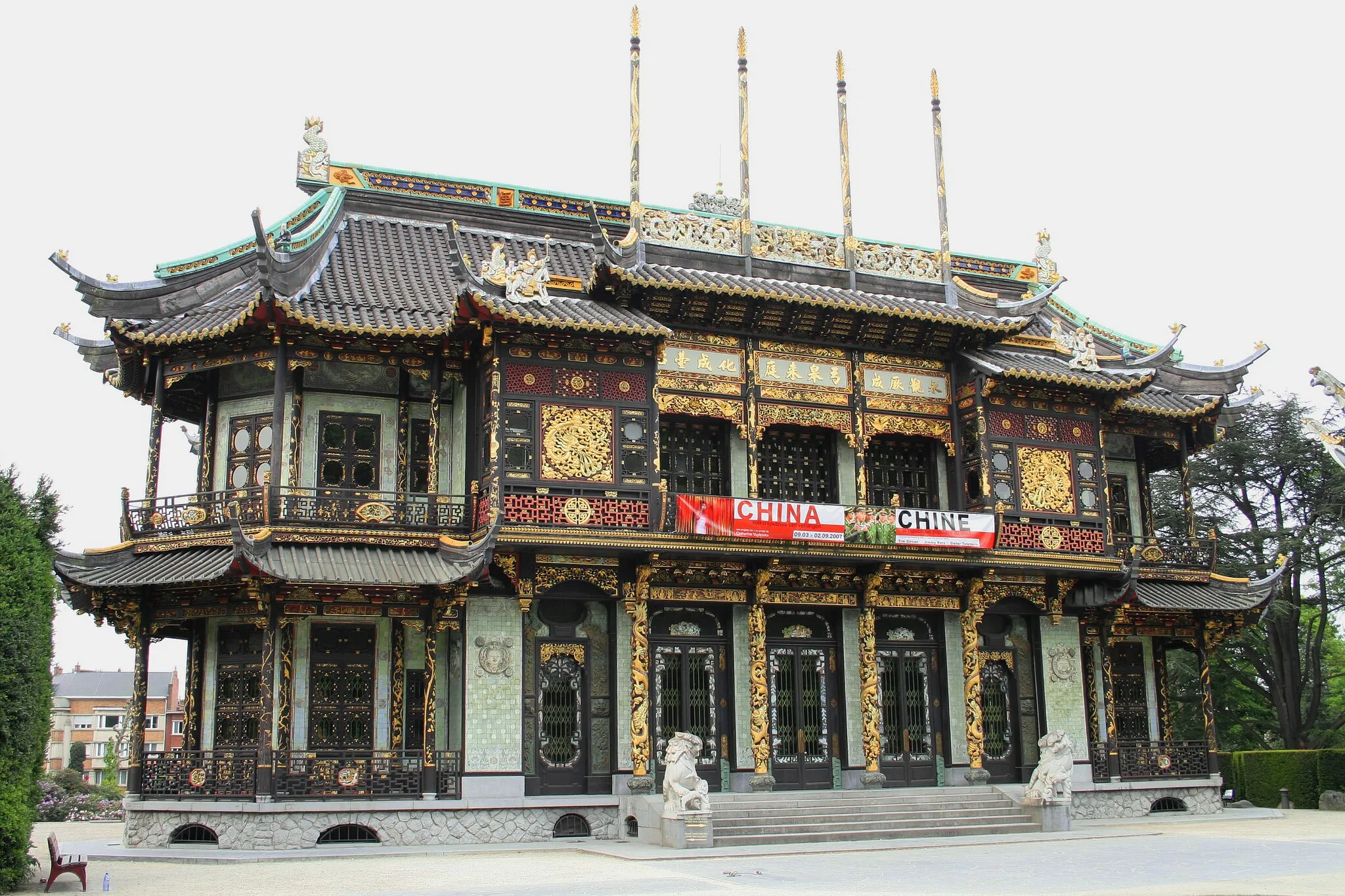 Photo showing: Laeken (Belgium), the chinese pavilion (early XIXth century - Alexandre Marcel).
