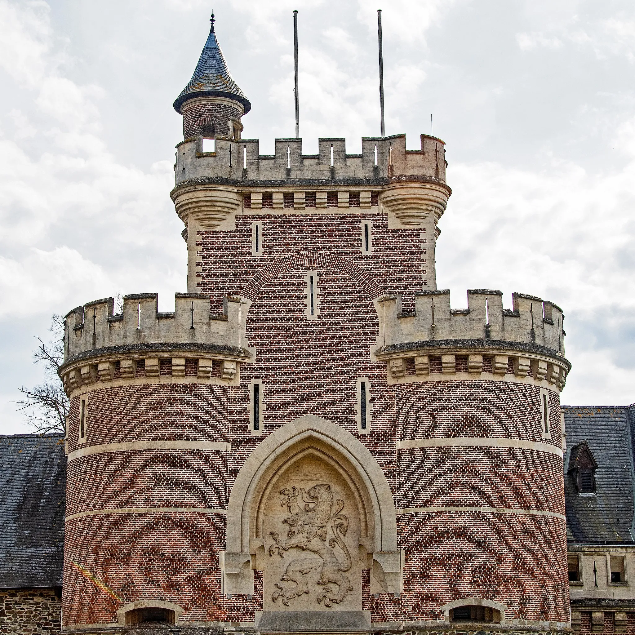 Photo showing: Gaasbeek Castle (Kasteel Gaasbeek)  is located in the municipality of Lennik (Flemish Brabant, Belgium.