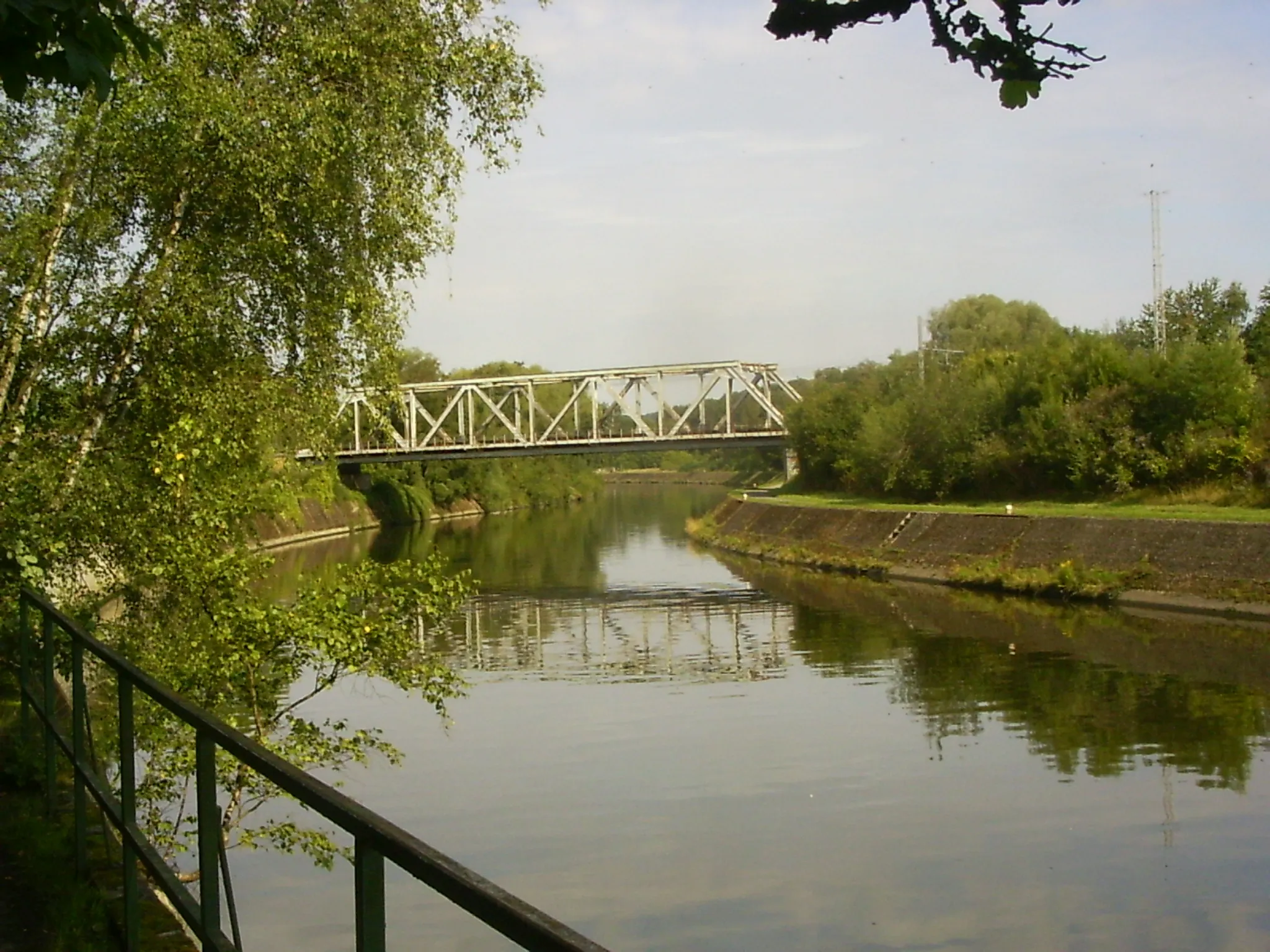 Photo showing: Oignies, spoorbrug over de Samber