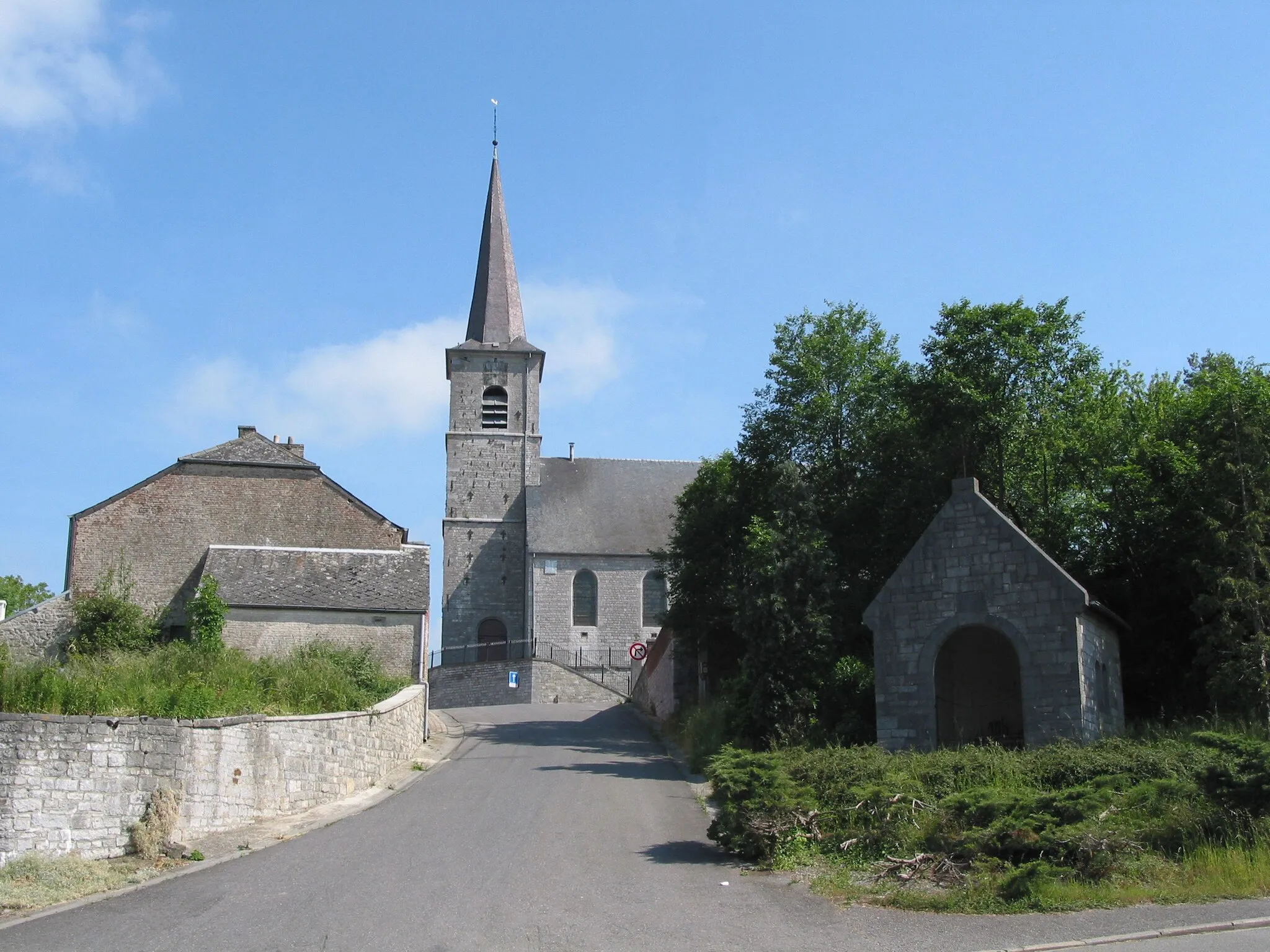 Photo showing: Froidchapelle (Belgium), the St. Aldegonde church (XVI-XVIIIth centuries).
