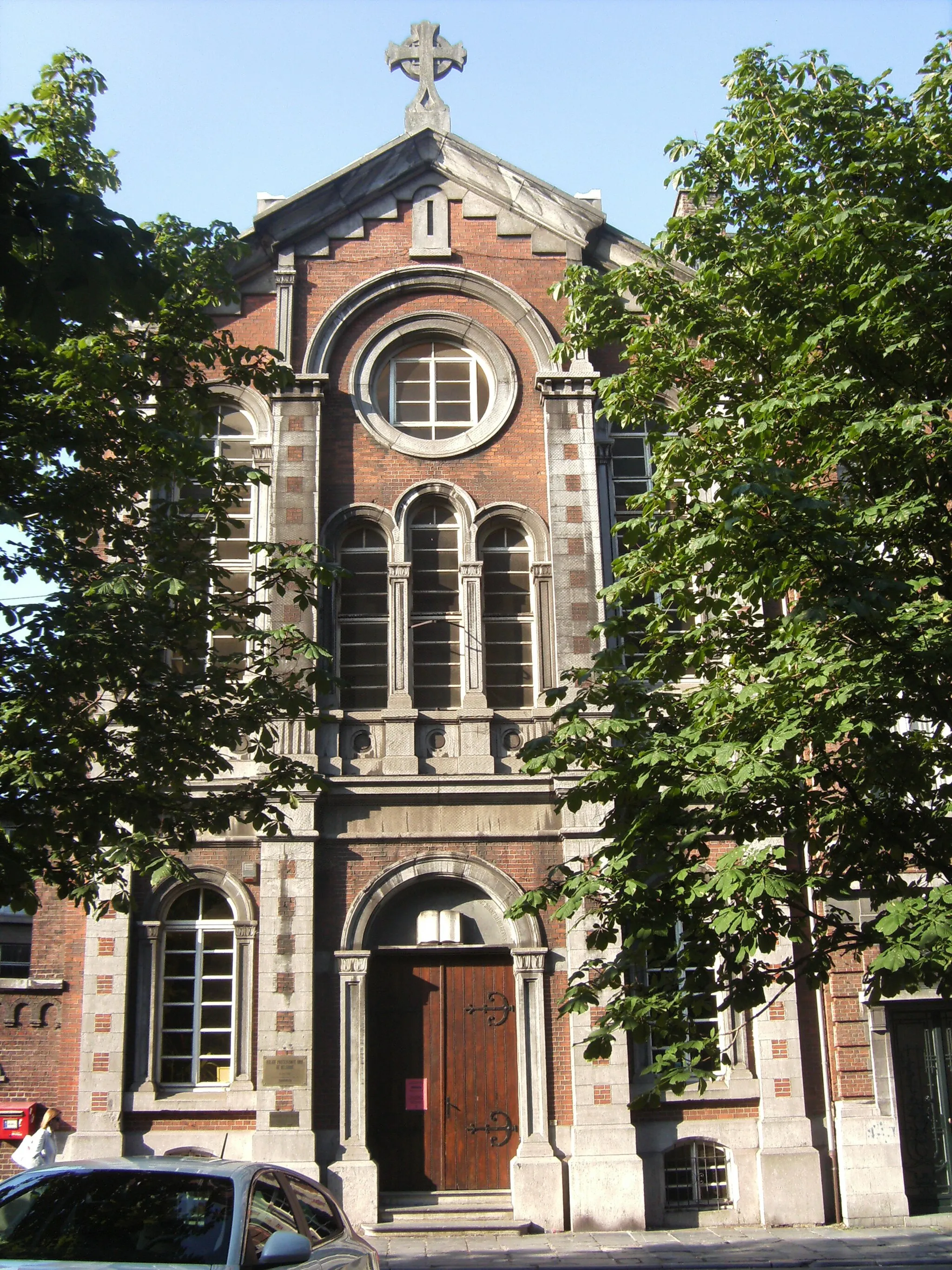 Photo showing: Charleroi (Belgique) - Temple protestant  - Construction 1880 - architecte E. Dubois. Bâtiment classé en 1990.