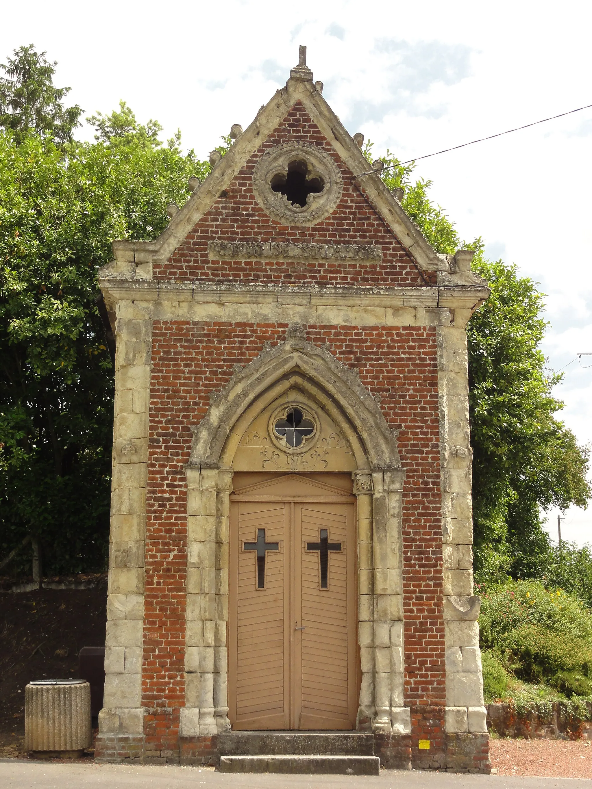 Photo showing: Haspres (Nord, Fr) chapelle 1874, sortie Saulzoir
