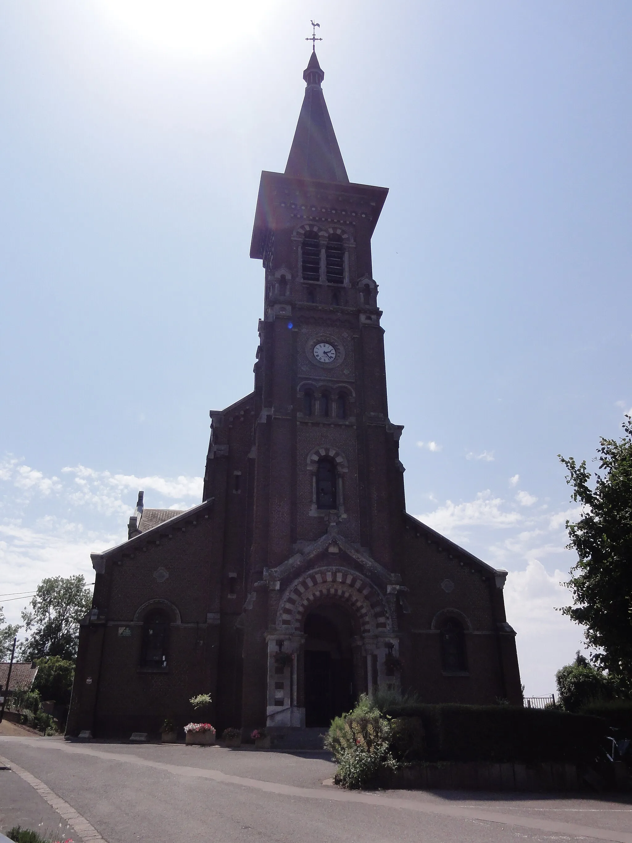 Photo showing: Préseau (Nord, Fr) église Ste Aldegonde, façade