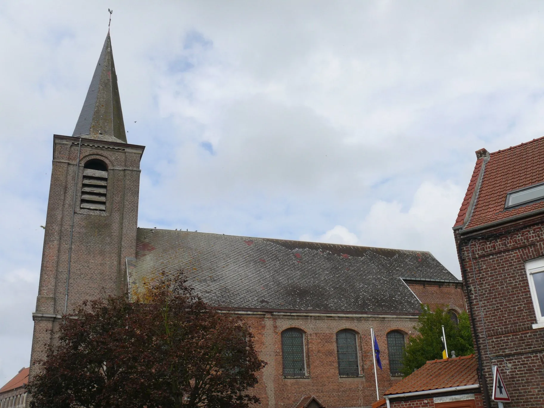 Photo showing: Saint-Brice's church of Rumegies (Nord, France).