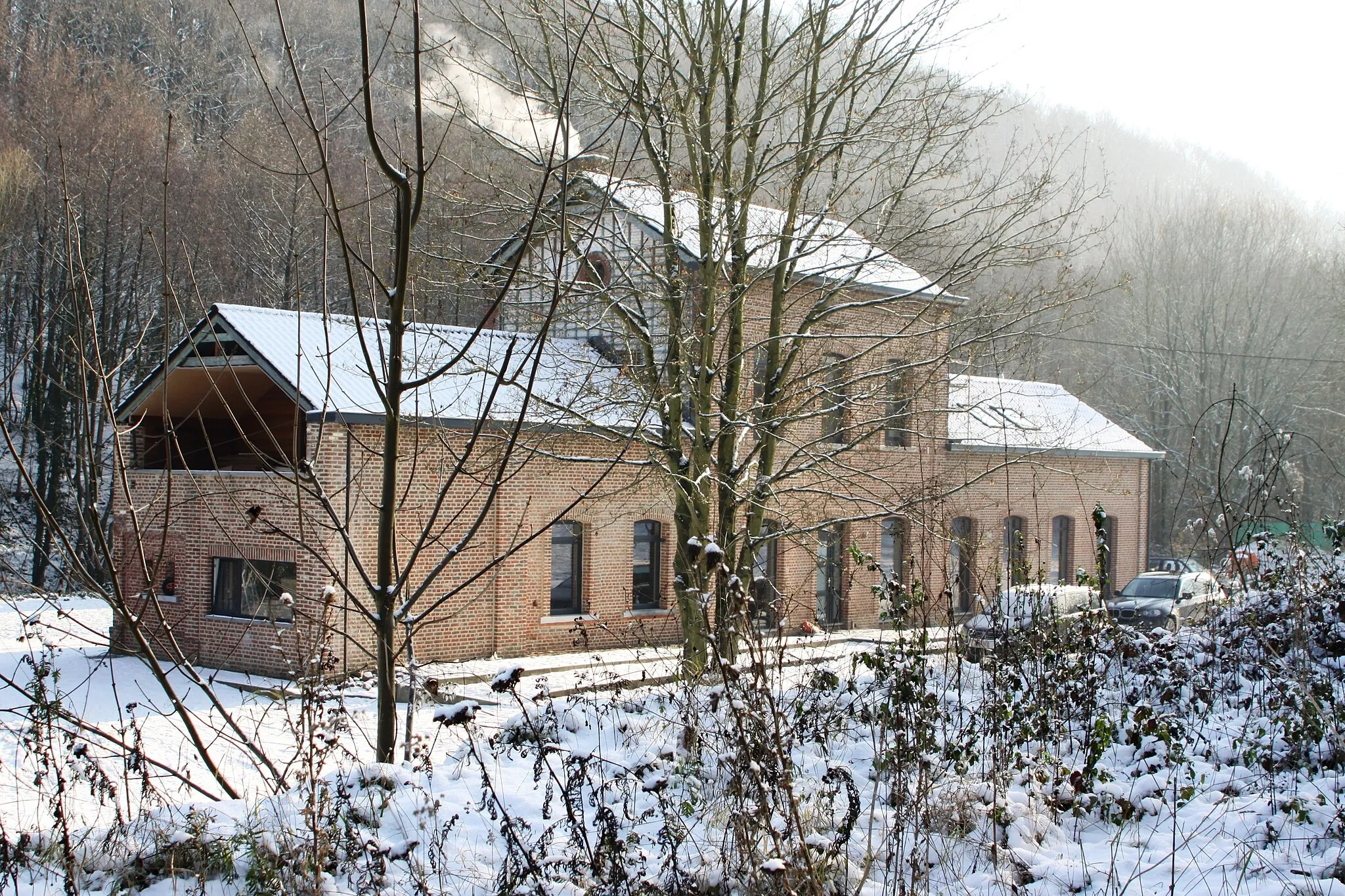 Photo showing: Former train station of Acoz in Hainaut (Belgium) line 138