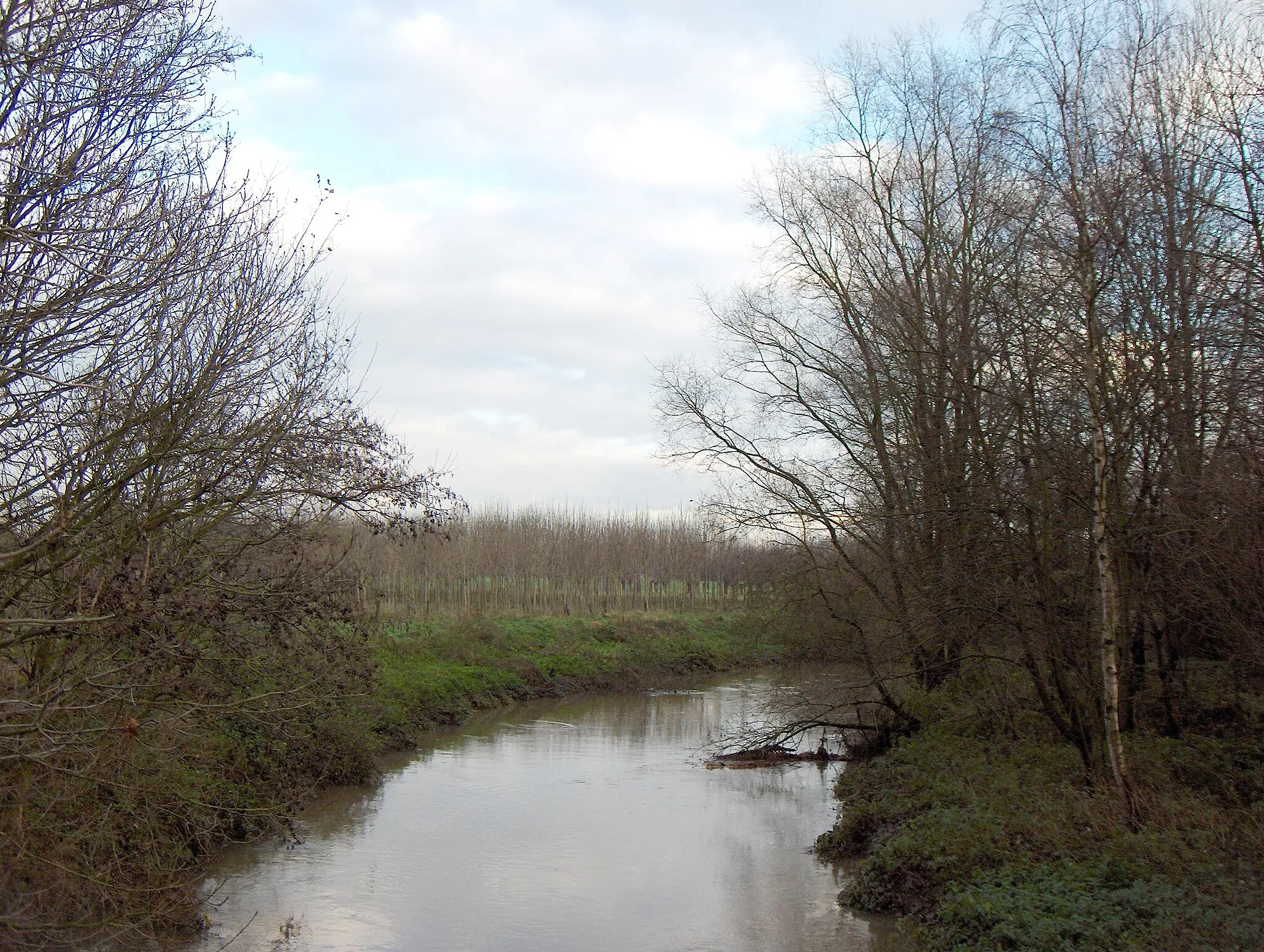 Photo showing: Mark (ndl.)/Marcq (frz.) in der Nähe von Deux-Acren (Belgien, Prov. Hennegau), Nebenfluss der Dender.
