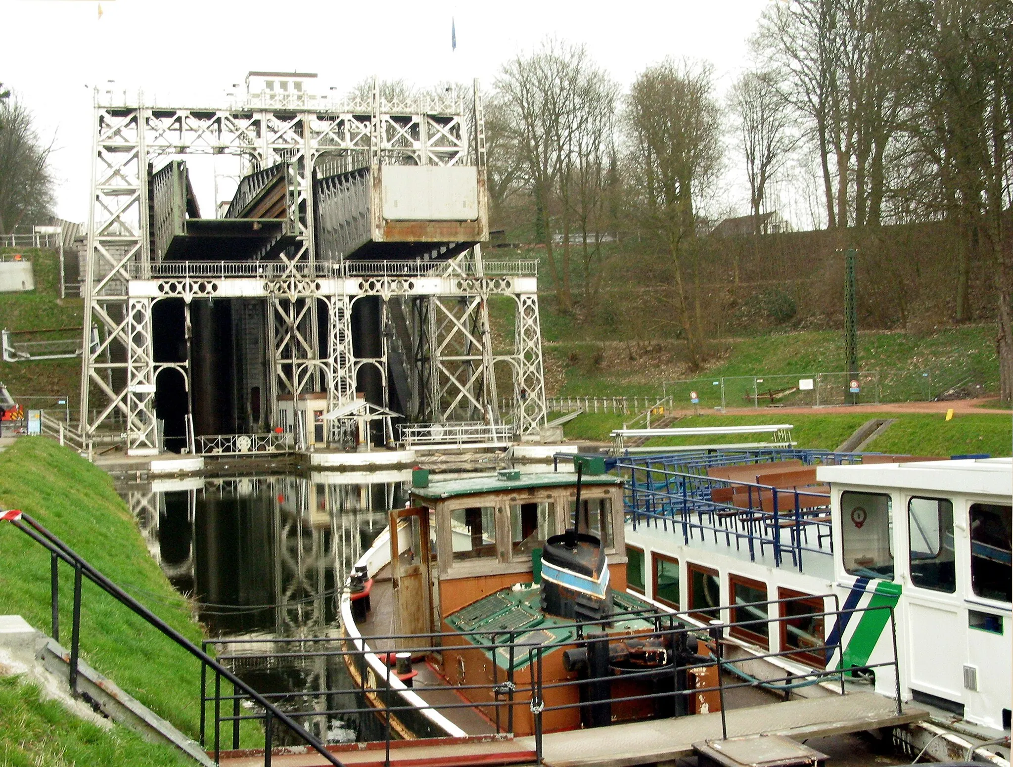 Photo showing: Strépy-Bracquegnies (Belgium), the hydraulic ship elevator number 3.