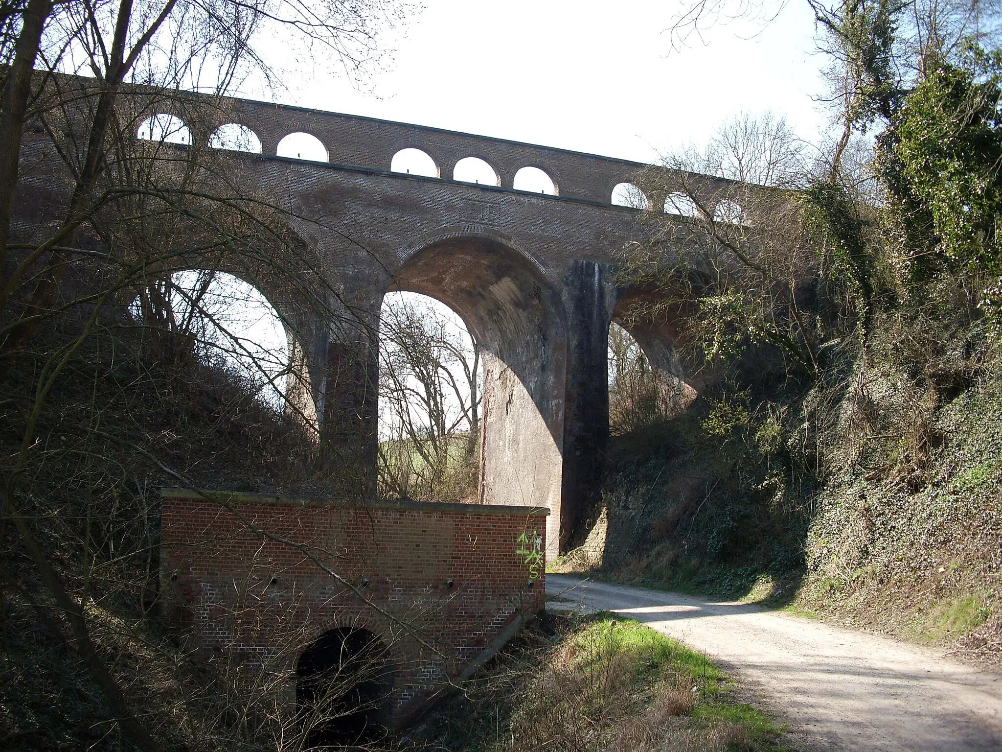 Photo showing: Viaduct in Spiennes (1919) - Bergen - Provincie Henegouwen - Wallonië - België