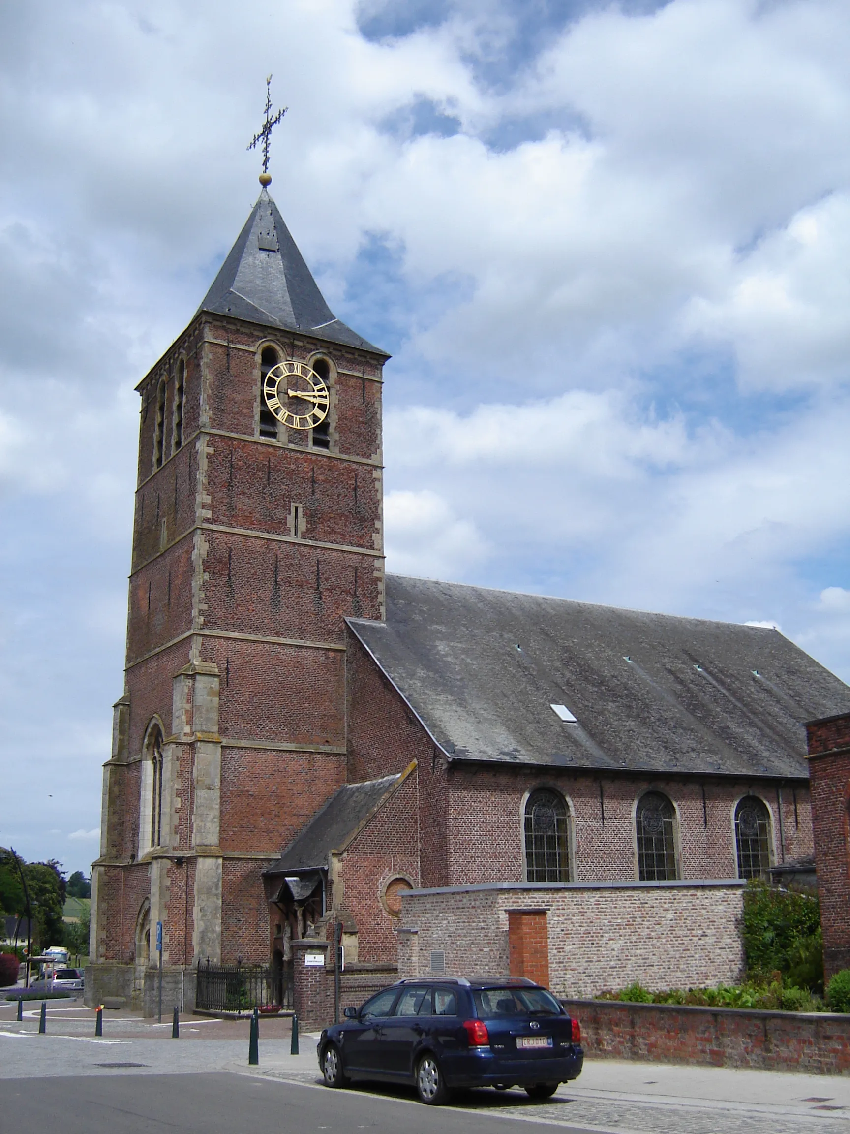 Photo showing: Church of Saint Peter in Schorisse. Schorisse, Maarkedal, East Flanders, Belgium