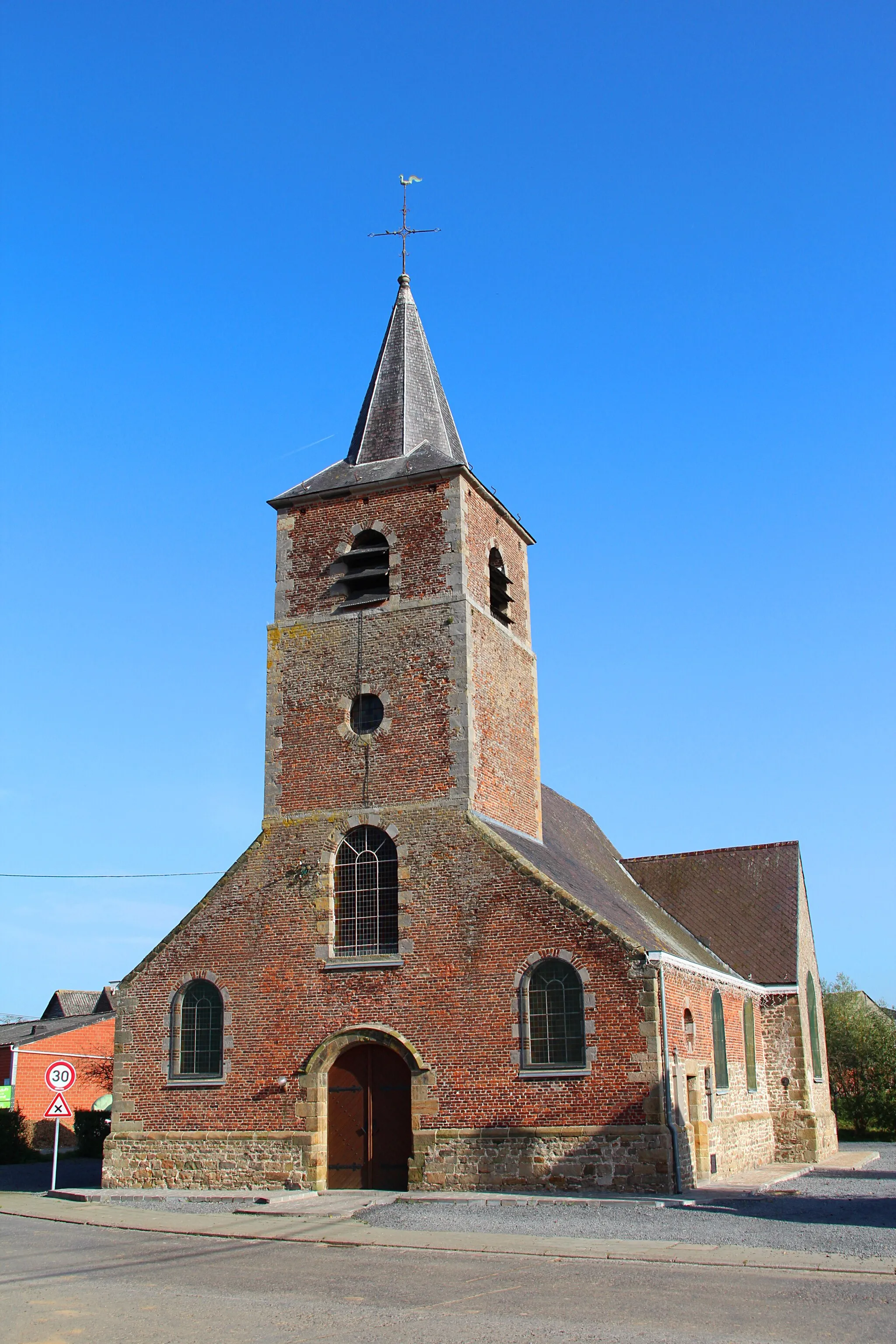 Photo showing: Baugnies (Belgium), the Saint Nicolas' church (1735).