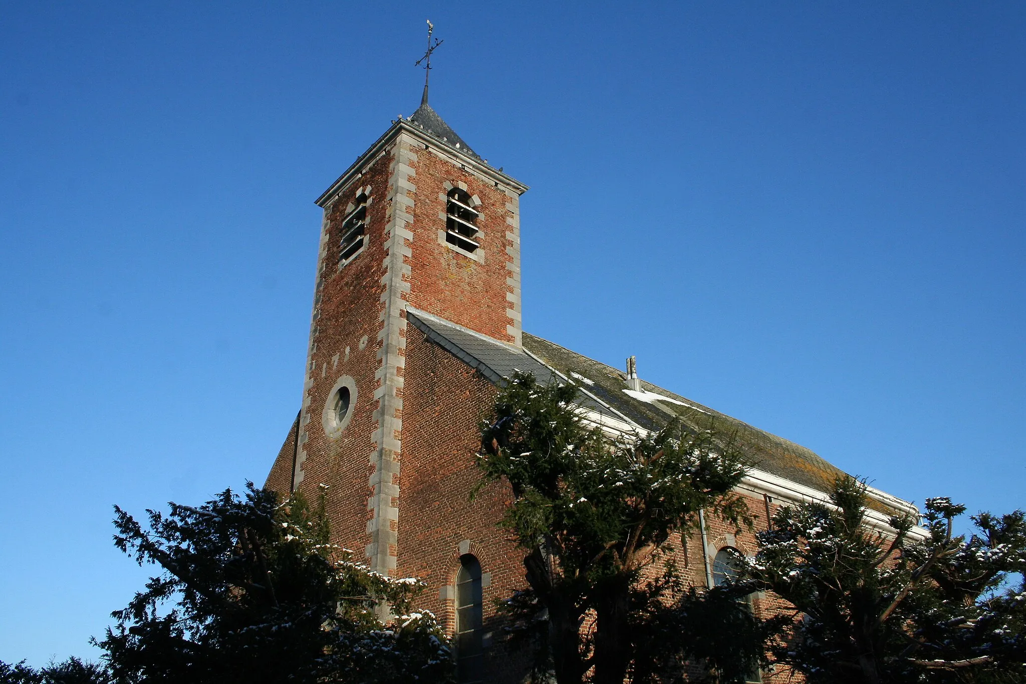 Photo showing: Waudrez (Belgium), the Saint Remy church (1780).