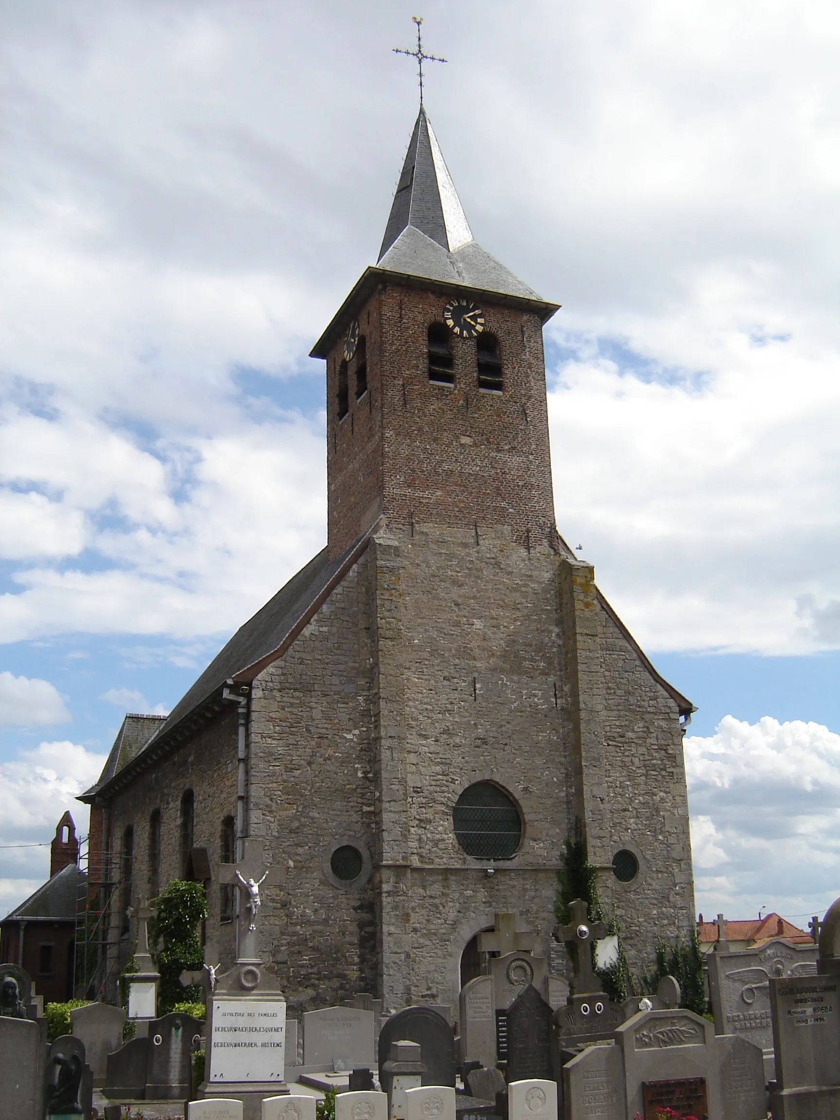 Photo showing: Church of Saint John Baptist in Helkijn, Spiere-Helkijn, West Flanders, Belgium