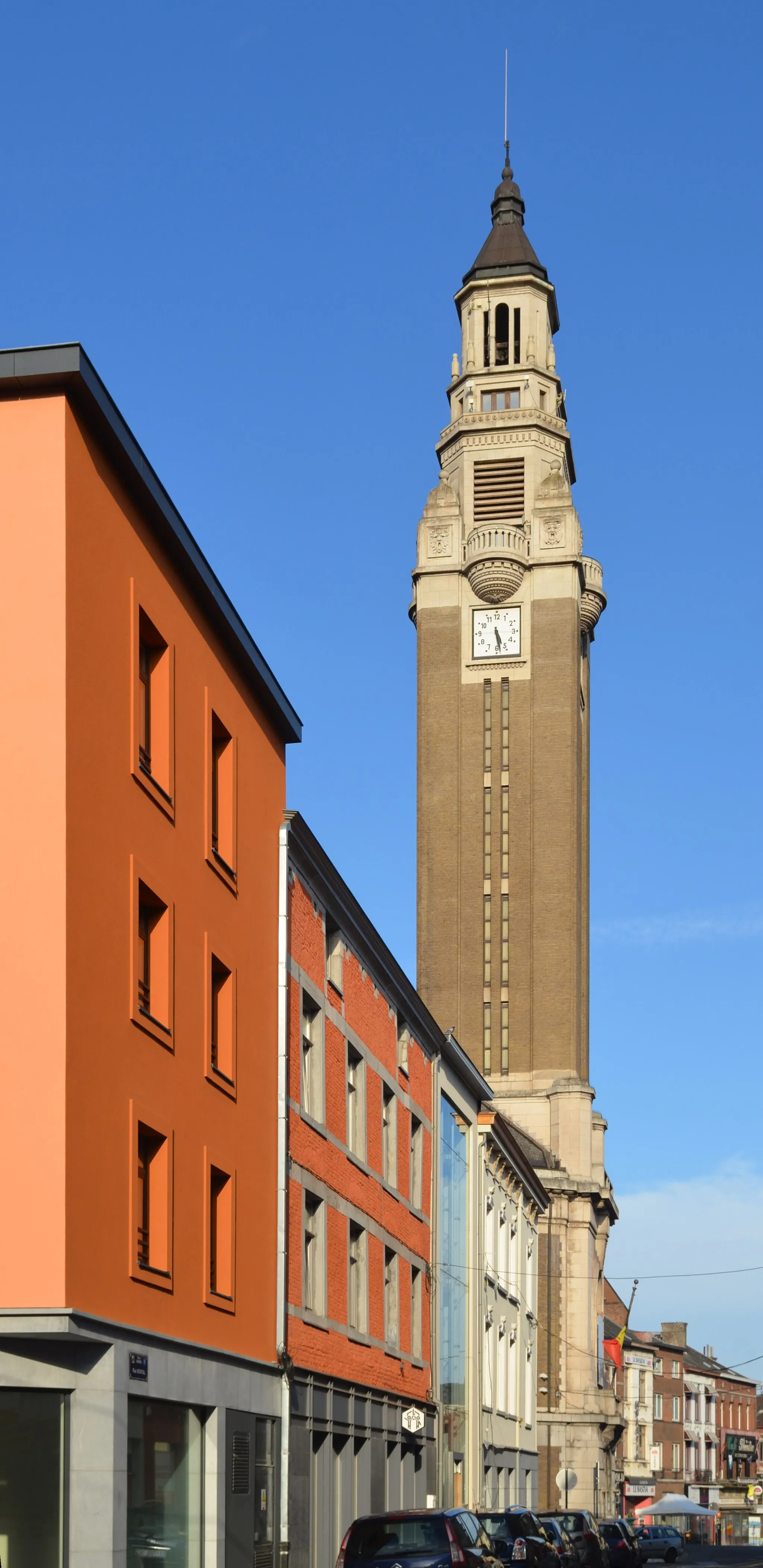 Photo showing: Charleroi (Belgique) - Beffroi de l'hôtel de ville.