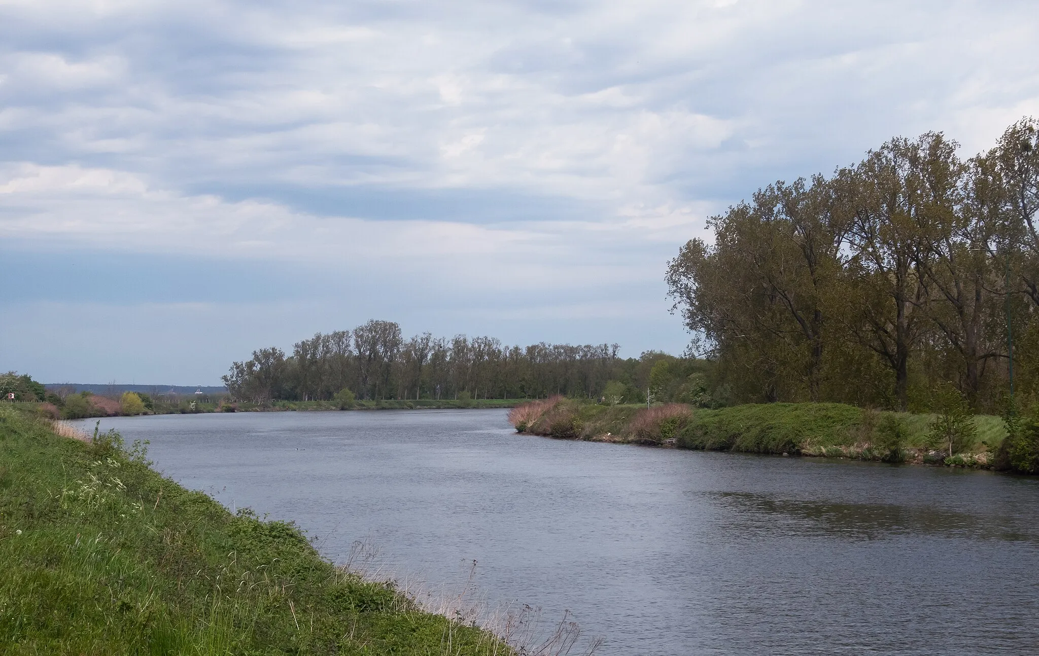 Photo showing: near Elsloo, canal (the Julianakanaal) near the bridge (the Scharbergbrug)