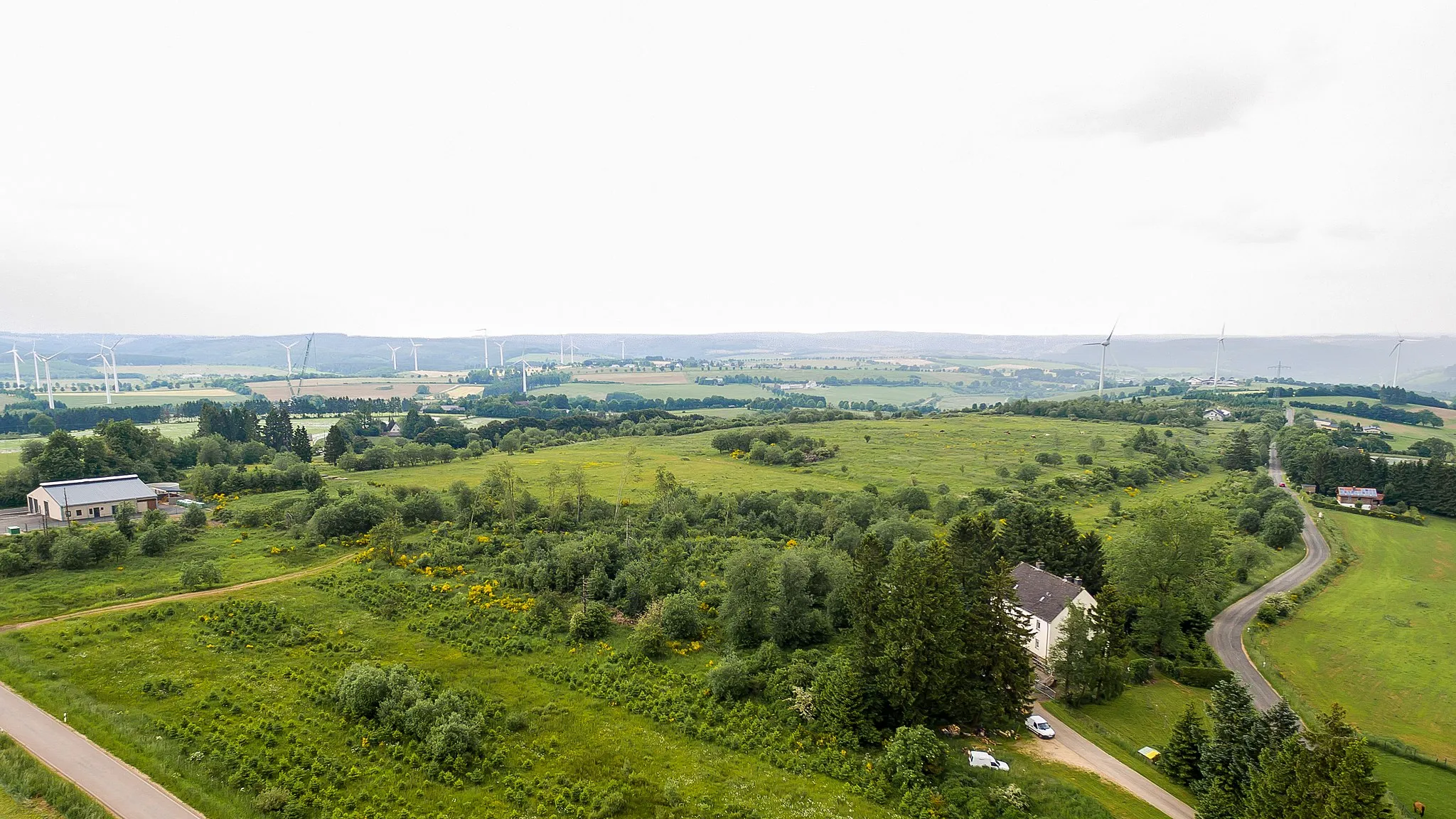 Photo showing: Luftaufnahme des Geländes der ESPAGIT bei Hallschlag