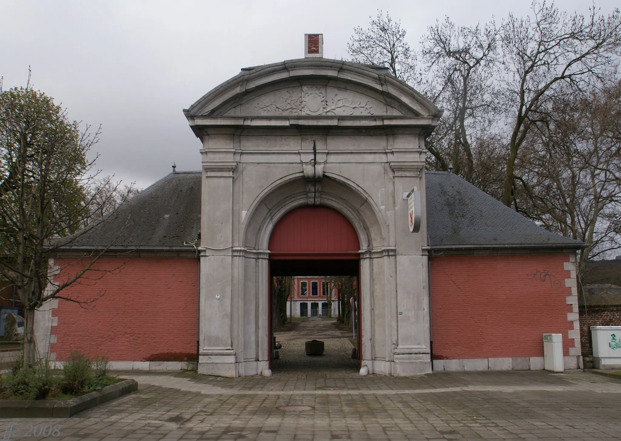 Photo showing: Val-Saint-Lambert (Belgium), gate of the former abbey, turism office of the city of Seraing