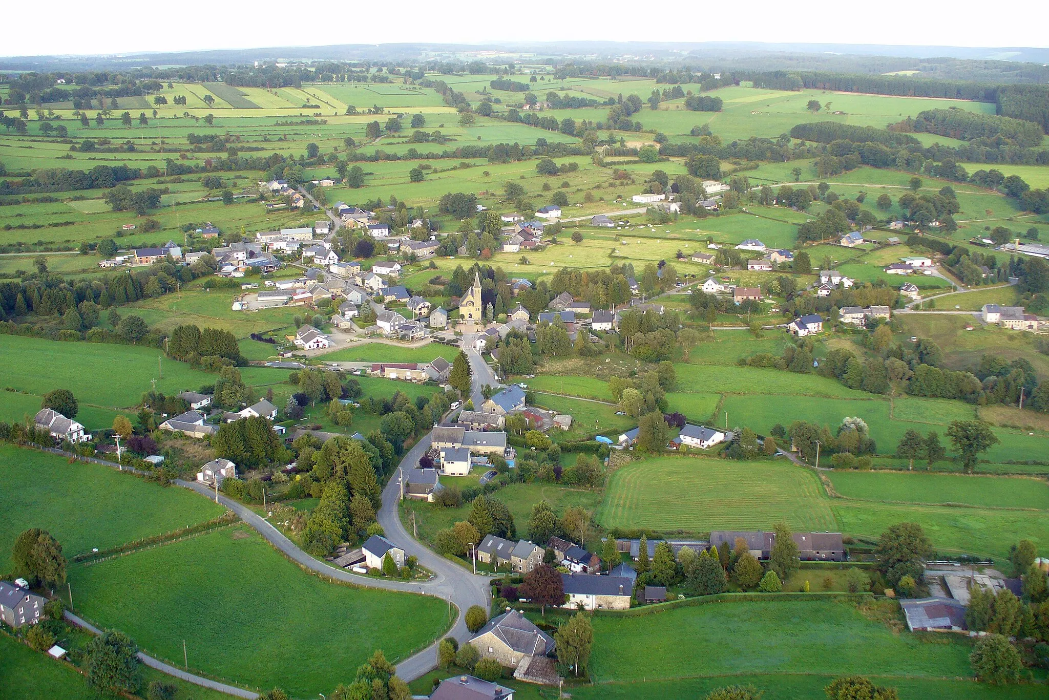 Photo showing: Village d'Ondenval
Vue du ciel