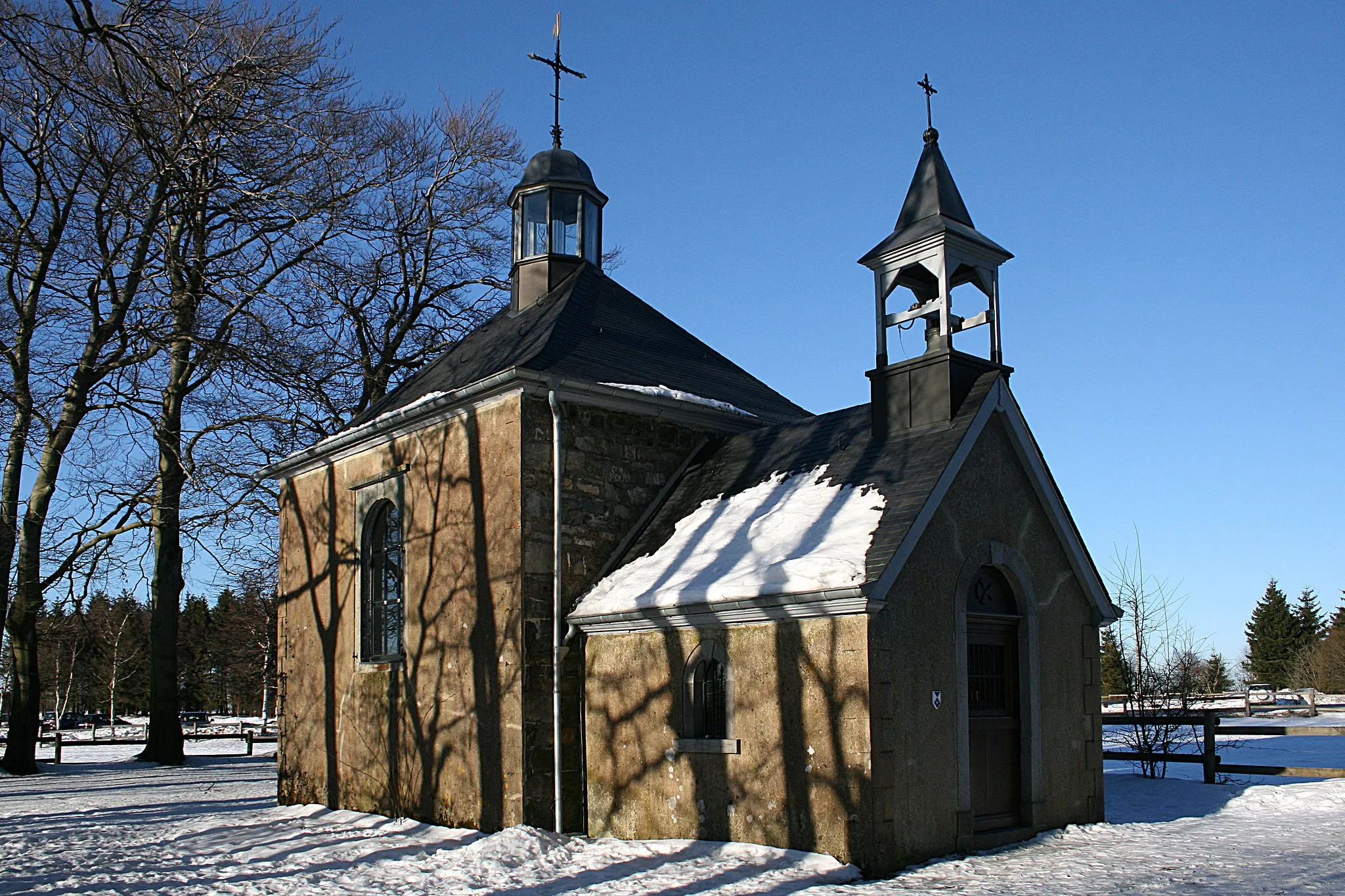 Photo showing: Xhoffraix (Belgium), Baraque Michel. – The Chapelle Fischbach (1830-1831).