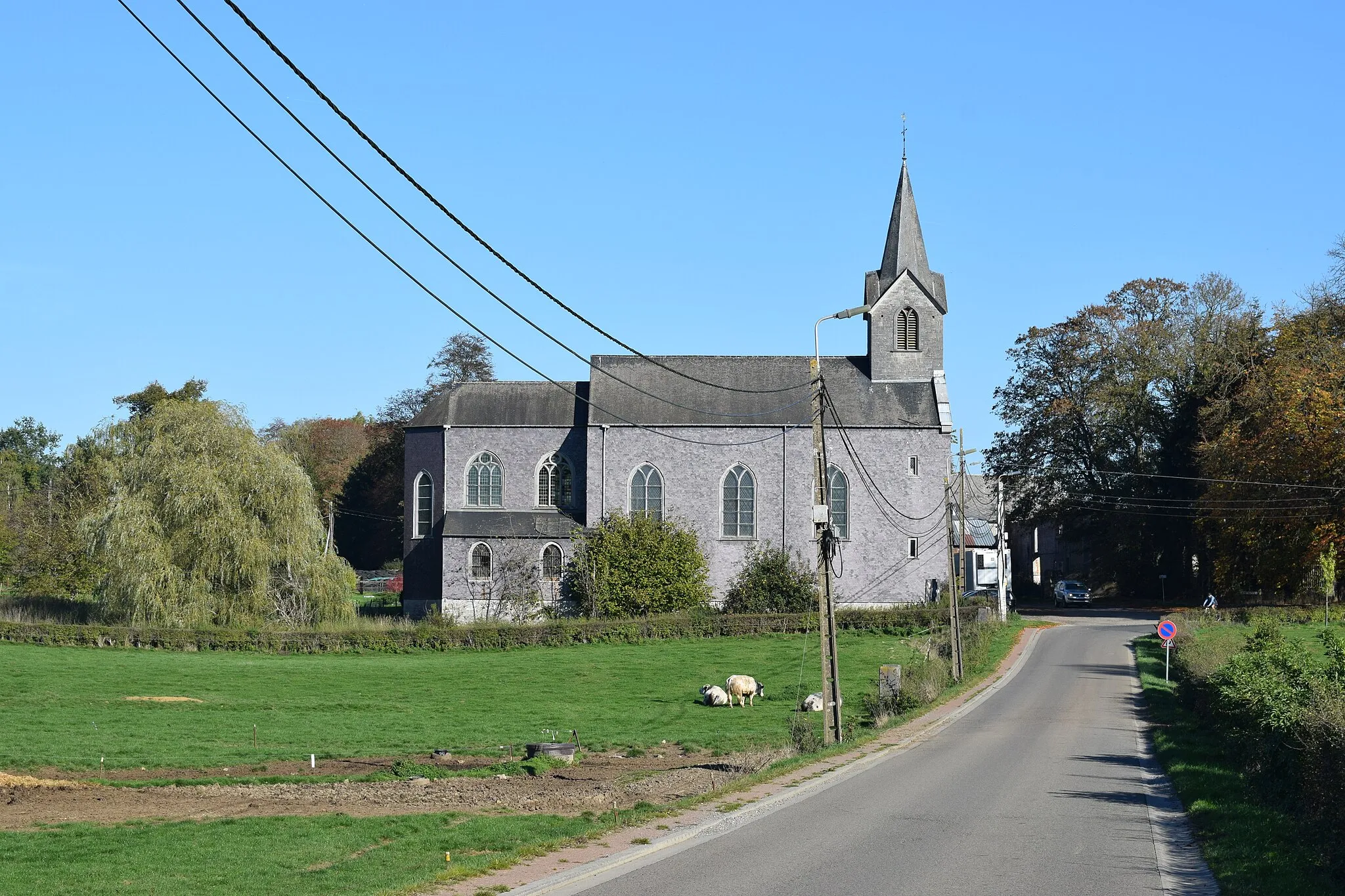 Photo showing: Vue de l'église Saint-Martin de Vyle-et-Tharoul, dans la commune de Marchin (région du Condroz, en Belgique).