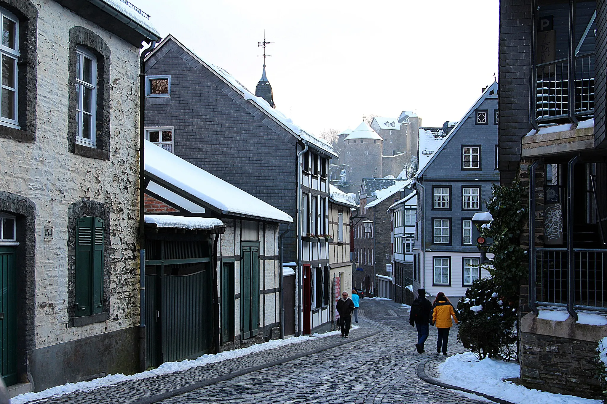 Photo showing: Monschau (Germany), Laufenstraße 54-52-50-48.