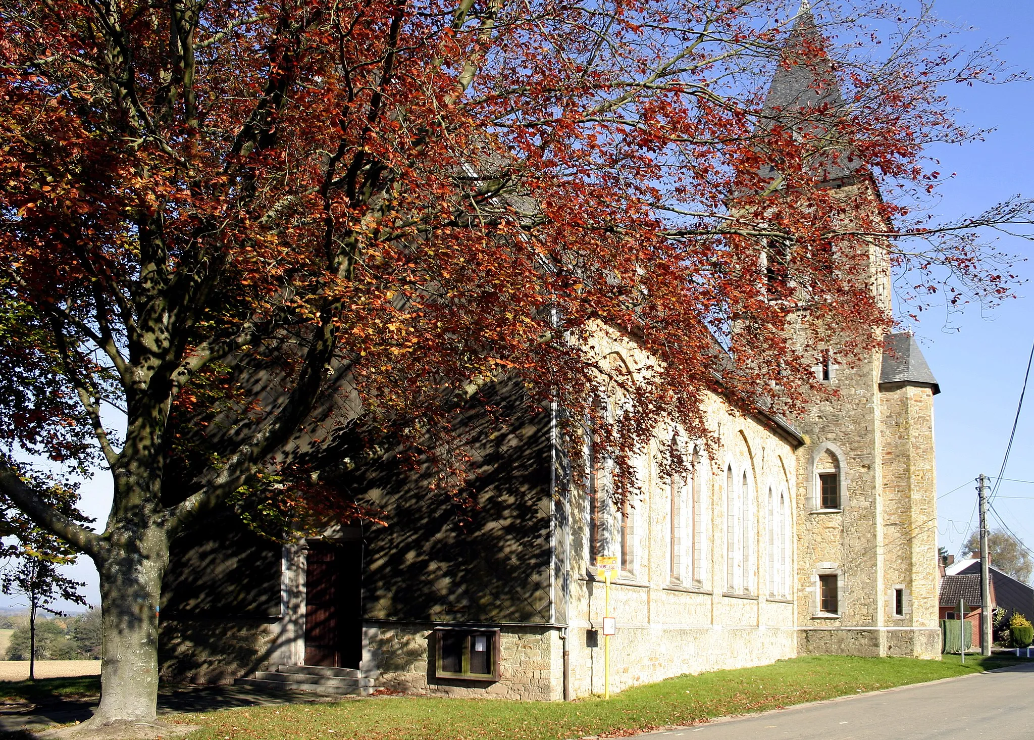 Photo showing: Porcheresse-en-Condroz (Belgique), l'église Saint-Vincent Ferrier (1911).