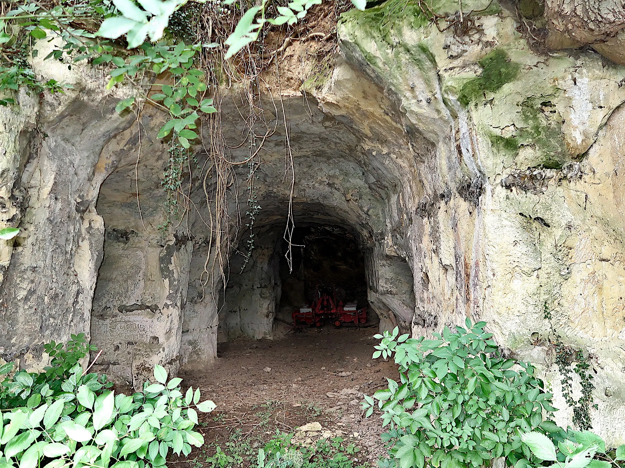 Photo showing: Voormalige ondergrondse groeve "Grotte des Goffettes" "Wonck 1" Bassenge, een voormalige vuursteengroeve (silex) en later ontginning van mergel(kalksteen)