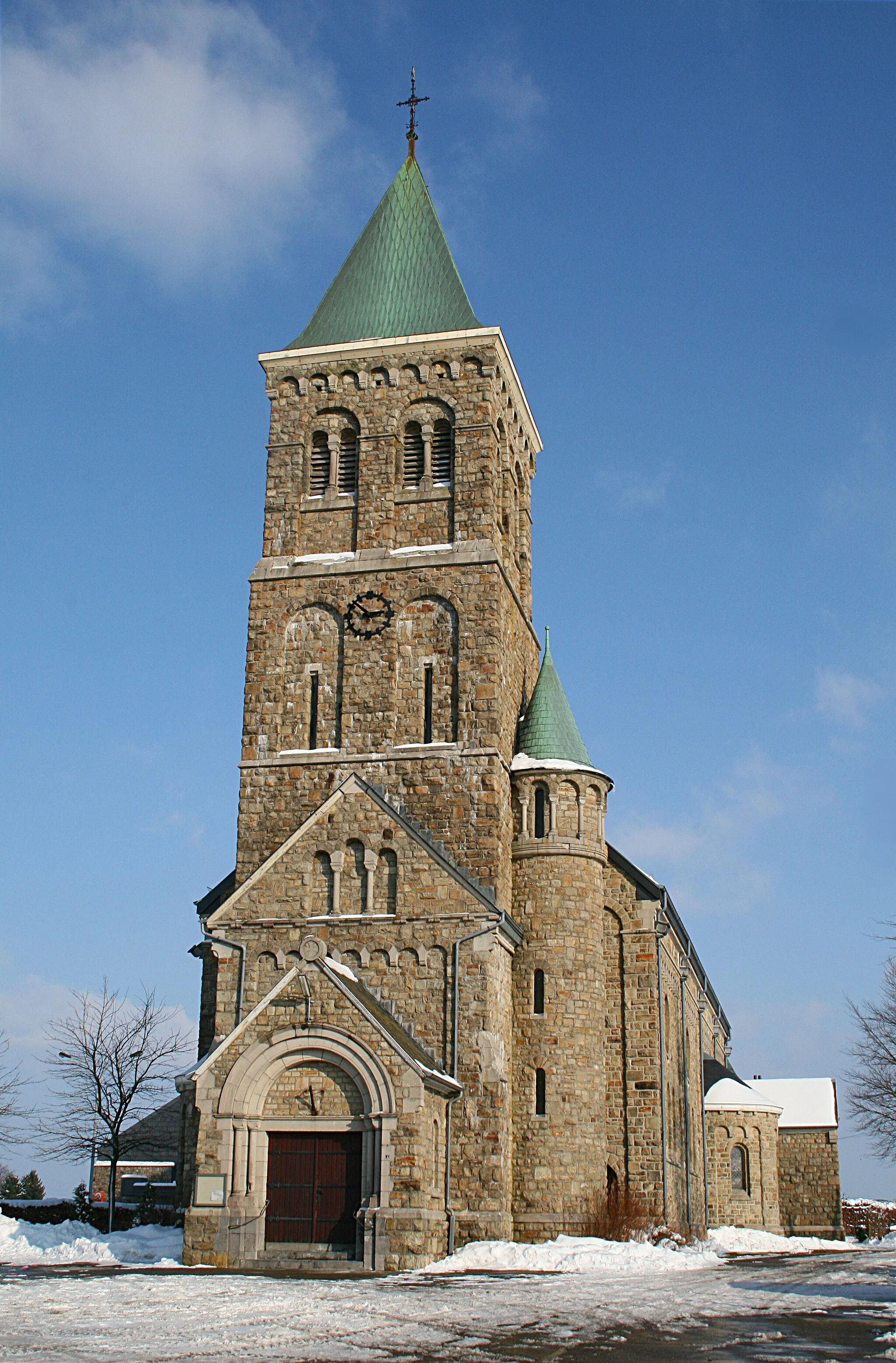 Photo showing: Sourbrodt (Belgium), the Saint Wendelin's church.