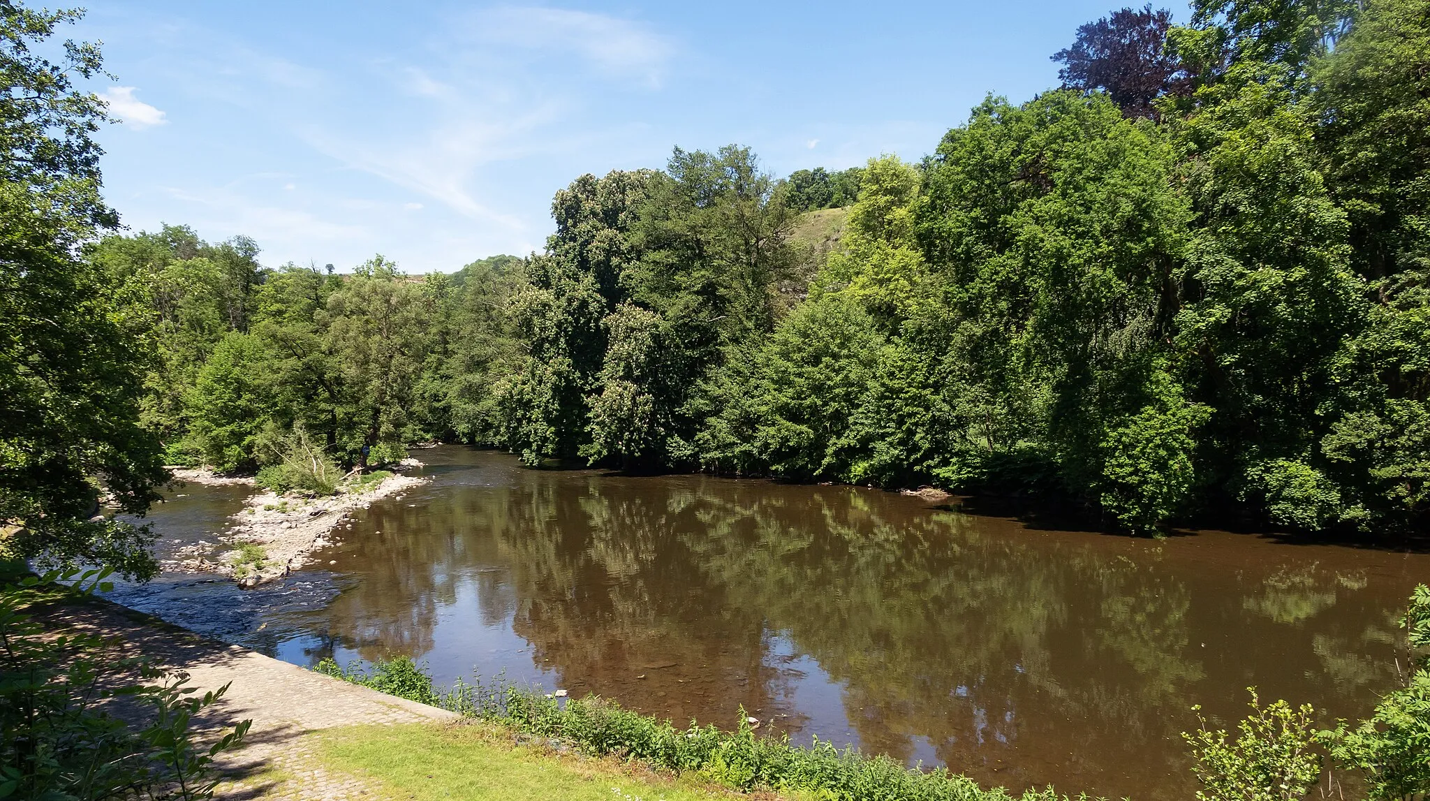 Photo showing: Martinrive,view to the river (l'Amblève)