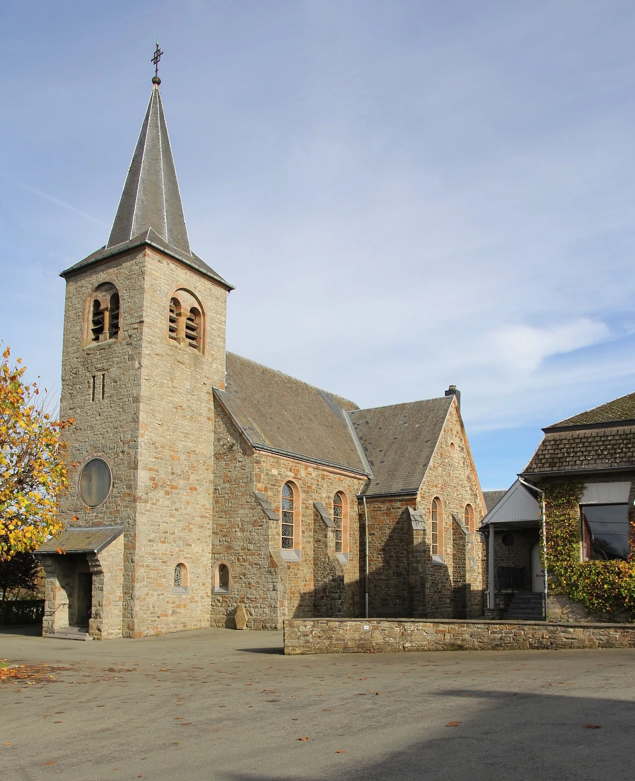 Photo showing: Kirche von Faymonvile, Weismes in Belgien, erbaut 1911