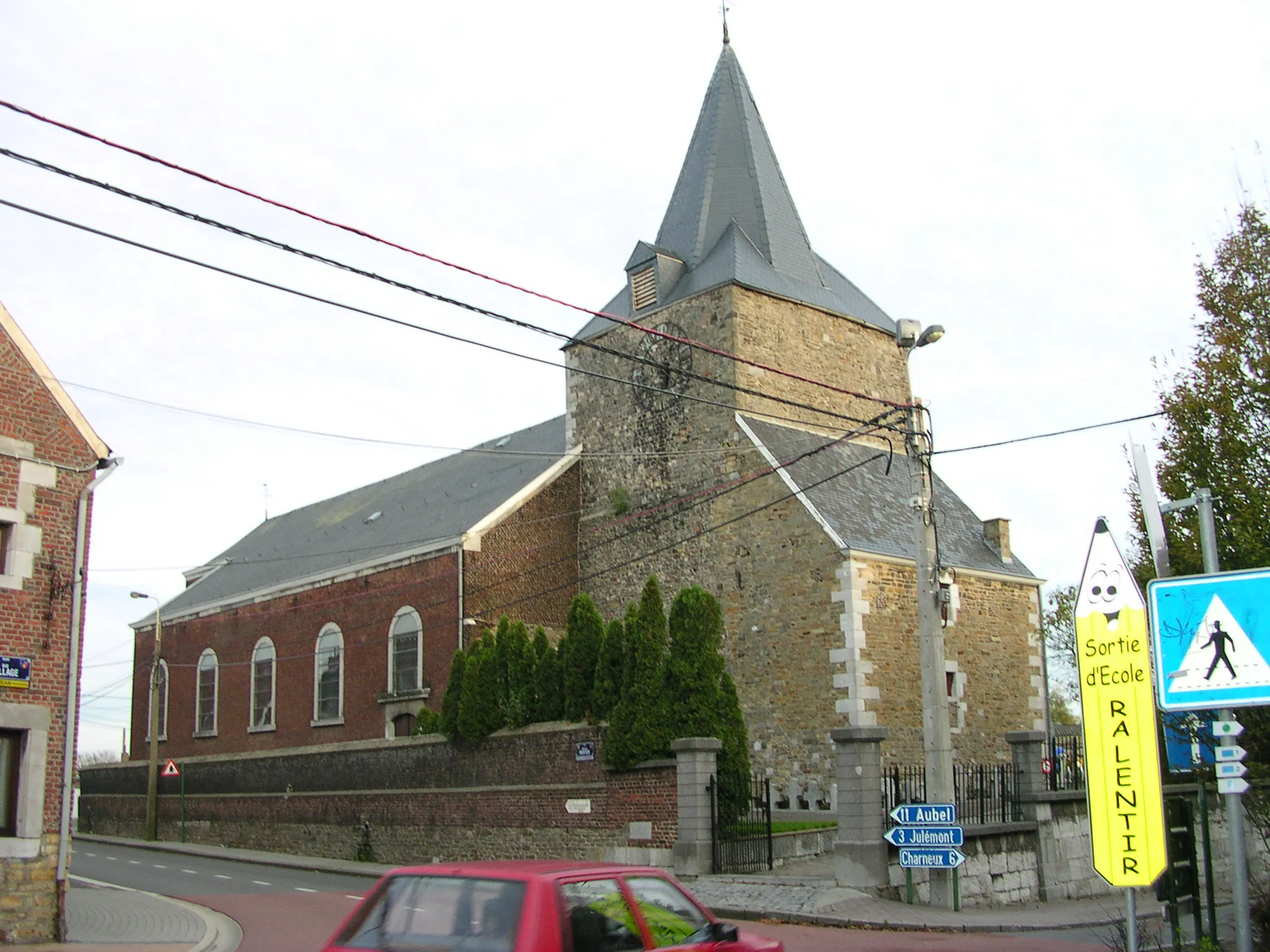 Photo showing: Kirche St. Pierre in Mortier (gehört zu Blegny bei Lüttich)