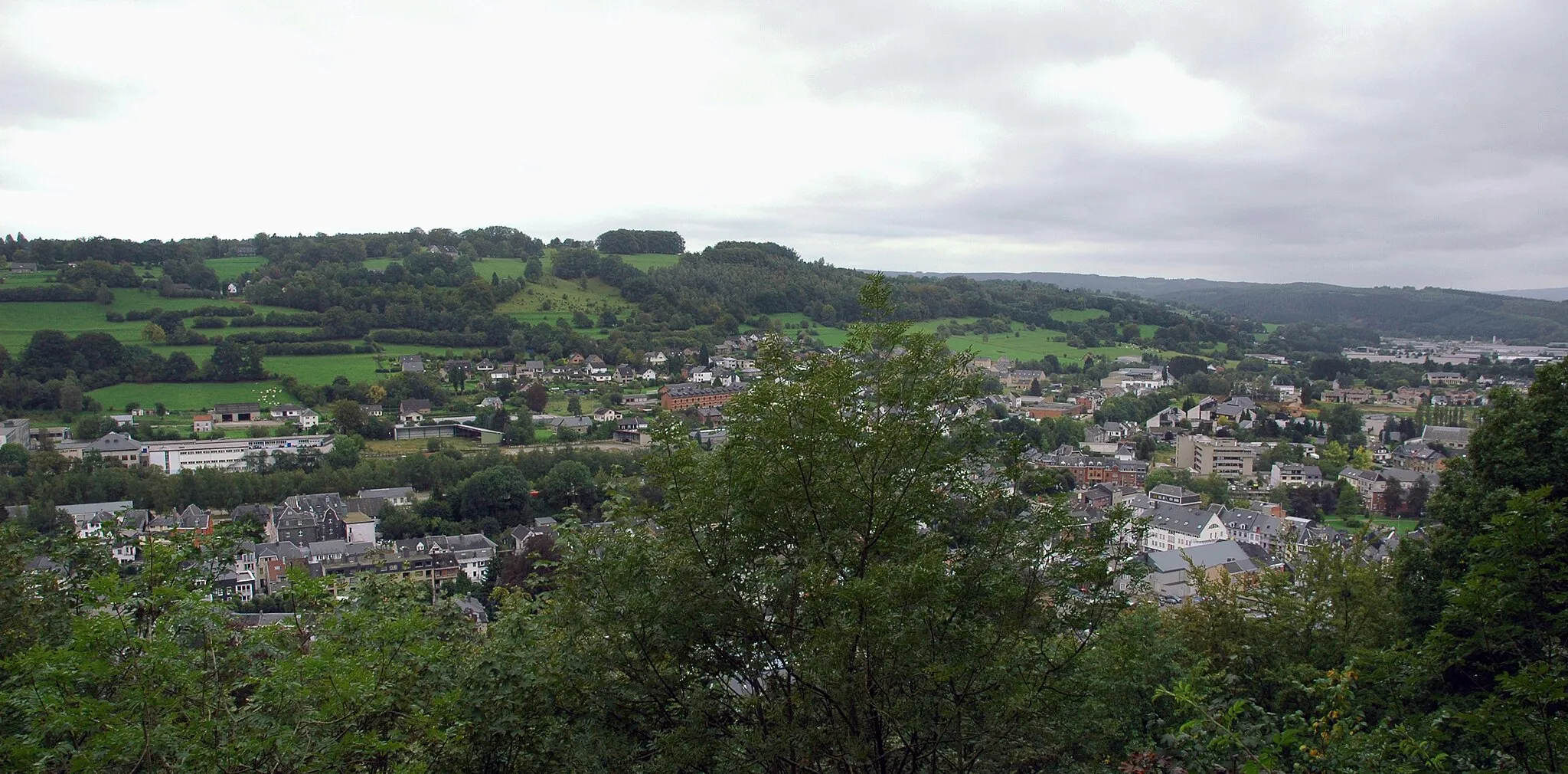 Photo showing: View of Malmedy from Tournante Roche, 2011