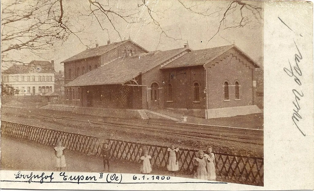 Photo showing: La gare d'Eupen vicinal, terminus de la ligne Dolhain - Eupen.