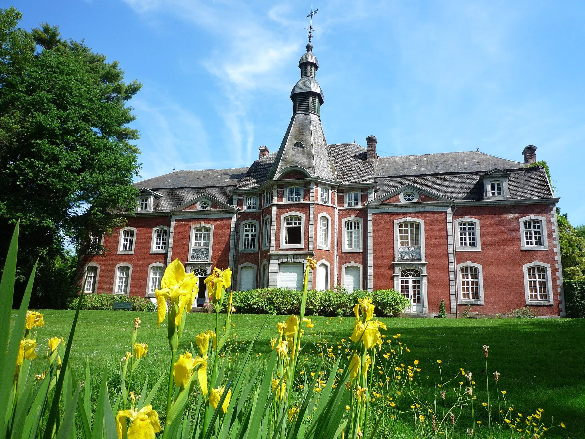 Photo showing: Château de Boëlhe vu de l'étang