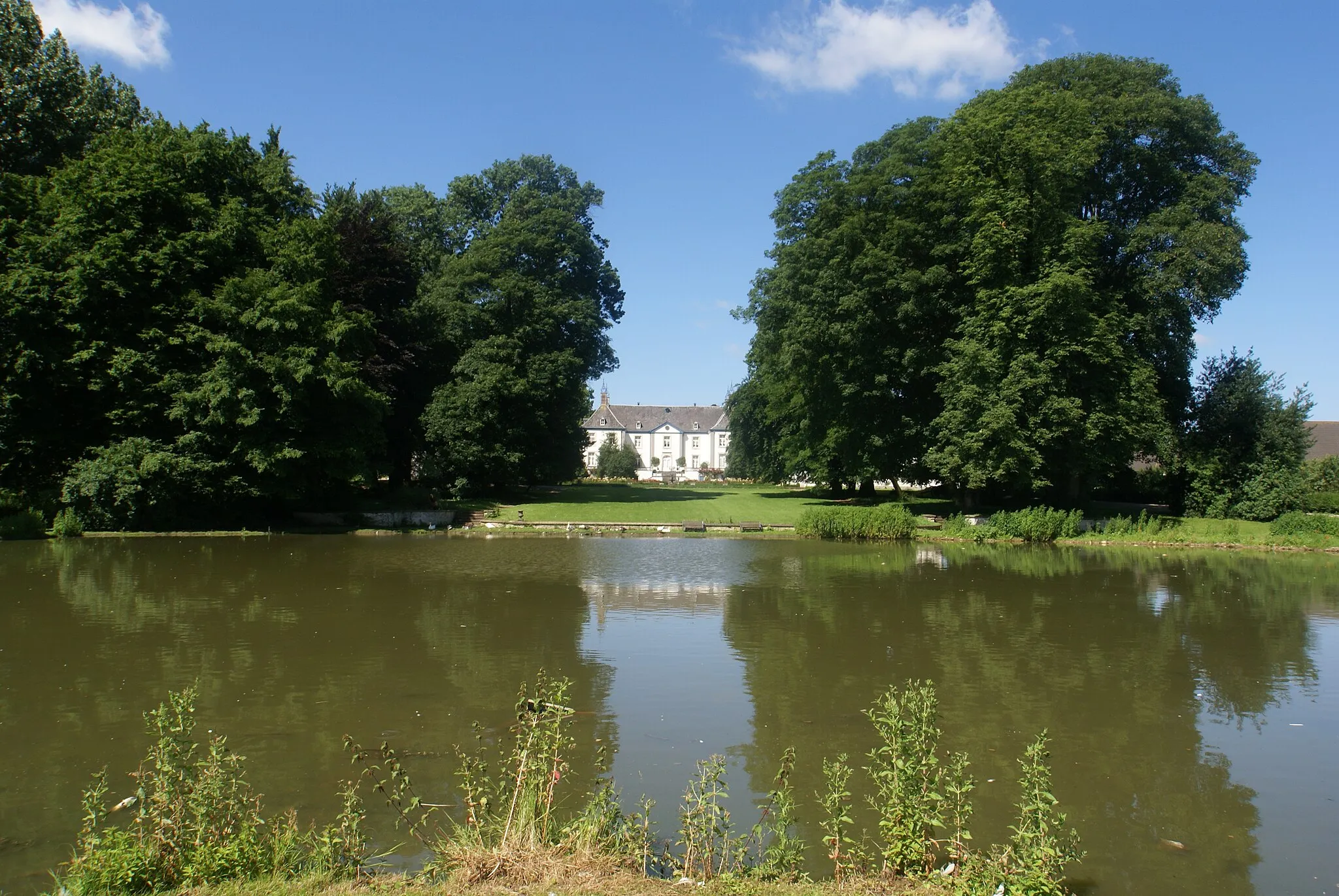 Photo showing: Genoelselderen (Belgium): Park and ponds of Elderen Hall