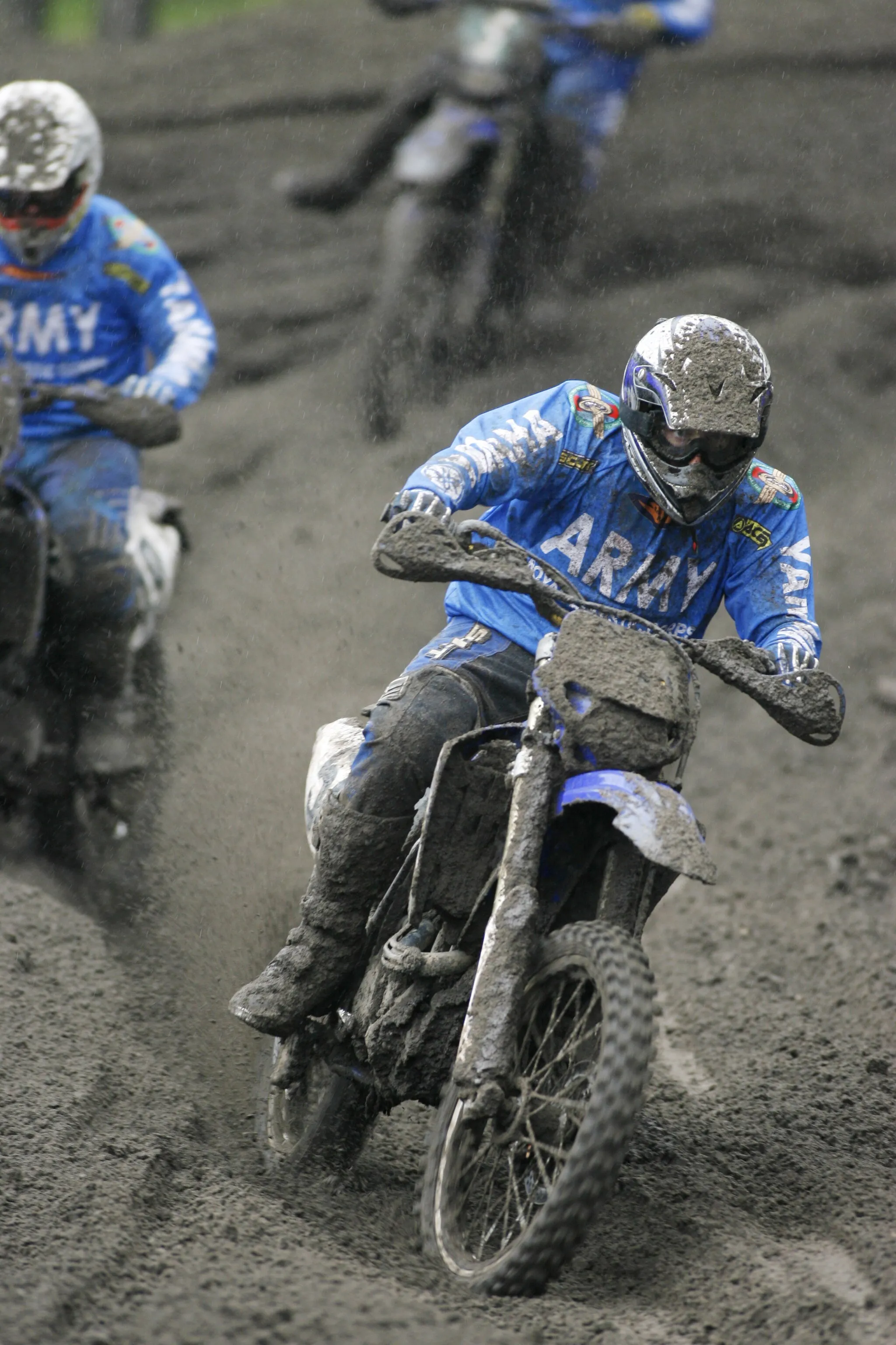 Photo showing: The Royal Logistics Corps Enduro team race around the track at Honda Park near Antwerp in Belgium, in training for the Armed Forces Enduro Championship at Elmpt, Germany.
Organization: Army
Object Name: e076d071
Keywords: Motor X, Motorbike, Motocross, Motorcross, Motor Cross, Scrambling, Sport, Motor Sport, Race
Country: Belgium