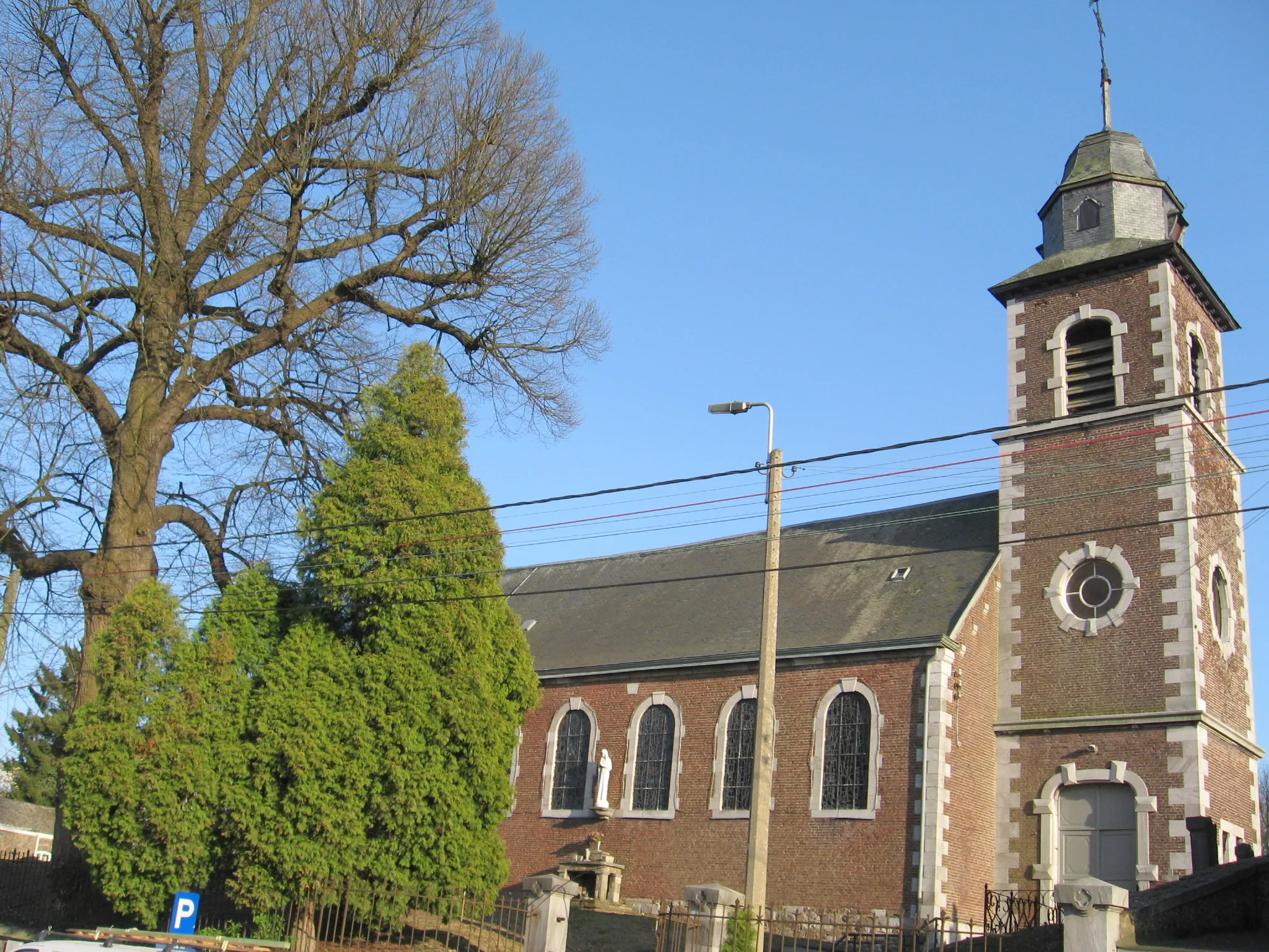 Photo showing: Church of Saint John the Baptiser in Bierset, Grâce-Hollogne, Liège, Belgium