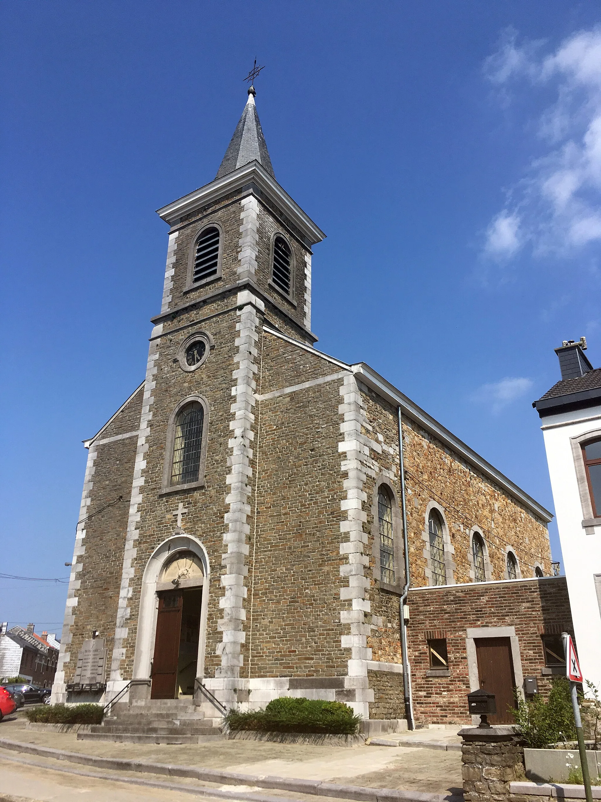 Photo showing: Sint-Elisabethkerk in Bruyères (Herve), België, in juli 2021.