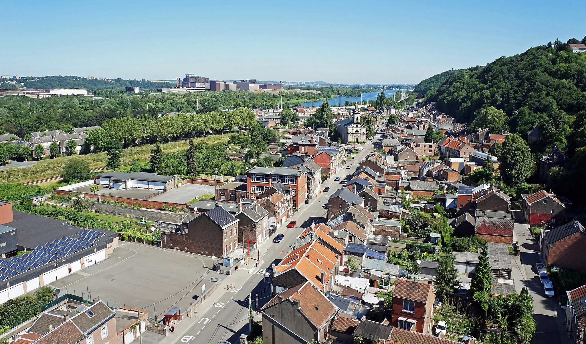 Photo showing: Cheratte (Belgium) from the top of the tower 3 No. 3 of the colliery Hasard.