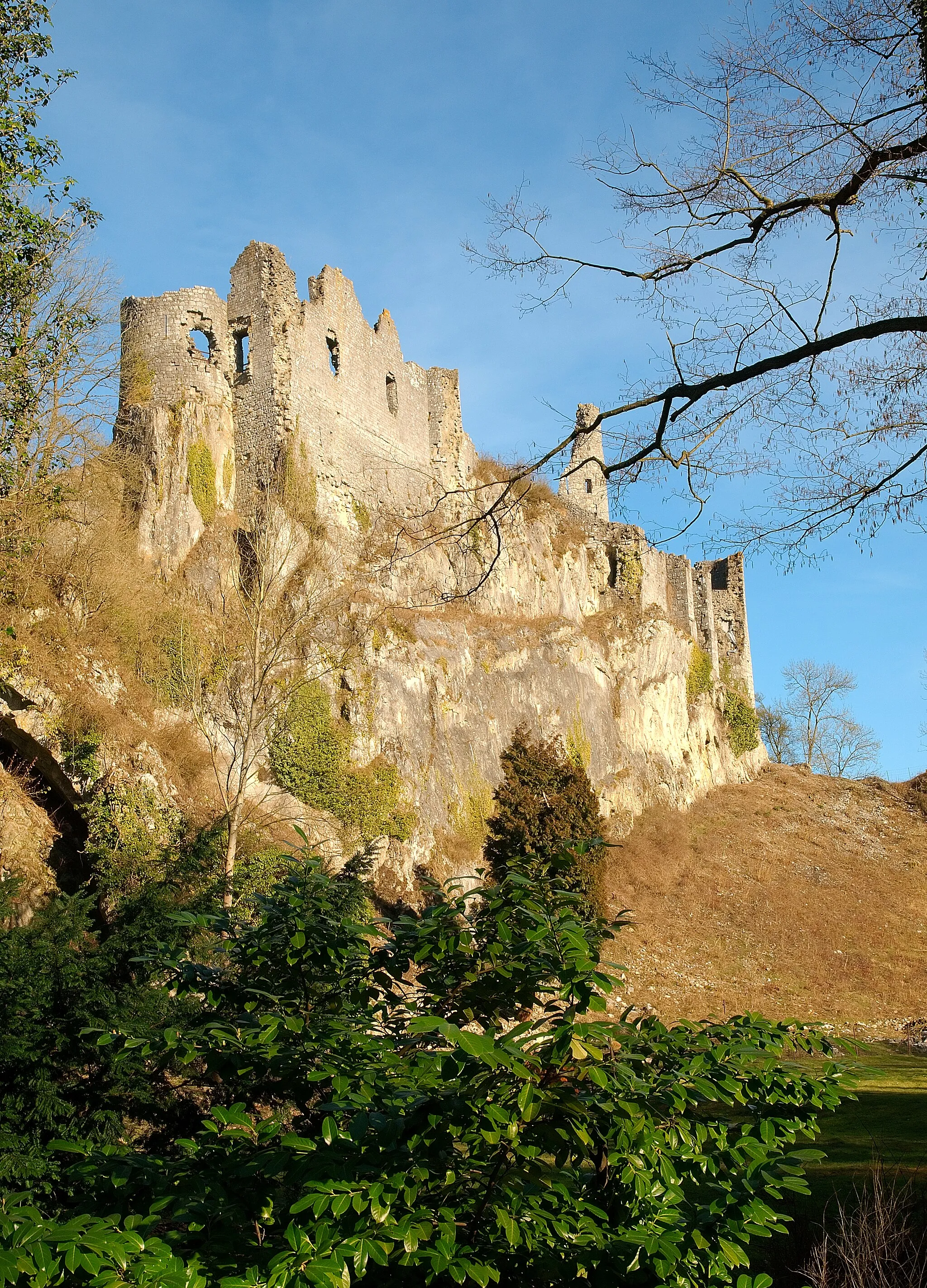 Photo showing: Falaën (Belgium), the Montaigle castle ruins (XIVth century)