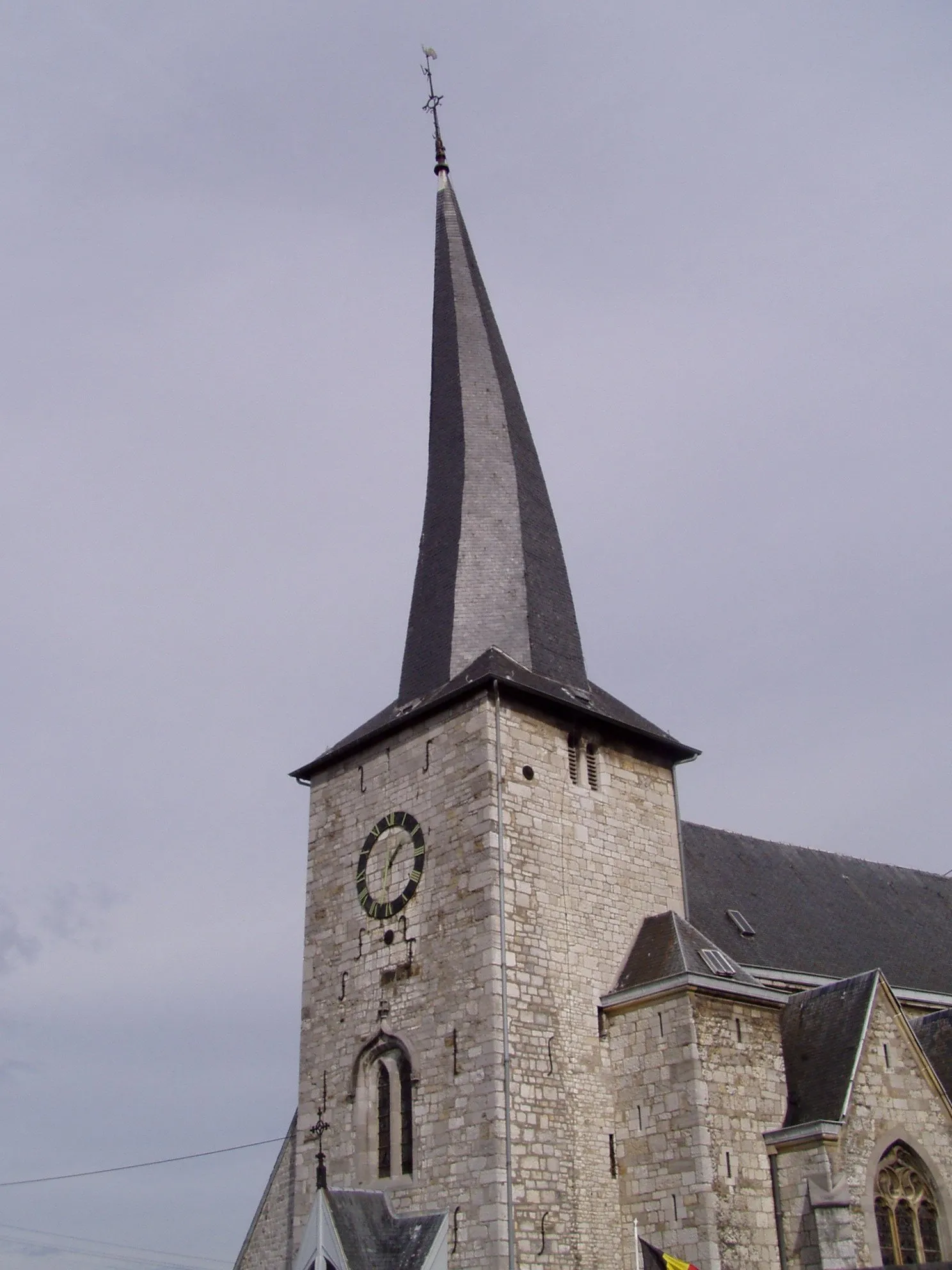 Photo showing: photographie du clocher tors de l'église de Goé (commune de Limbourg) (Belgique), prise par Accrochoc, le 1er octobre 2006.