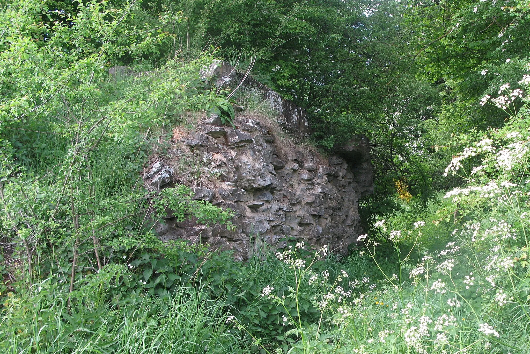 Photo showing: Zesummegefale Bréck op der SNCB-Linn 164 zu Neffe.