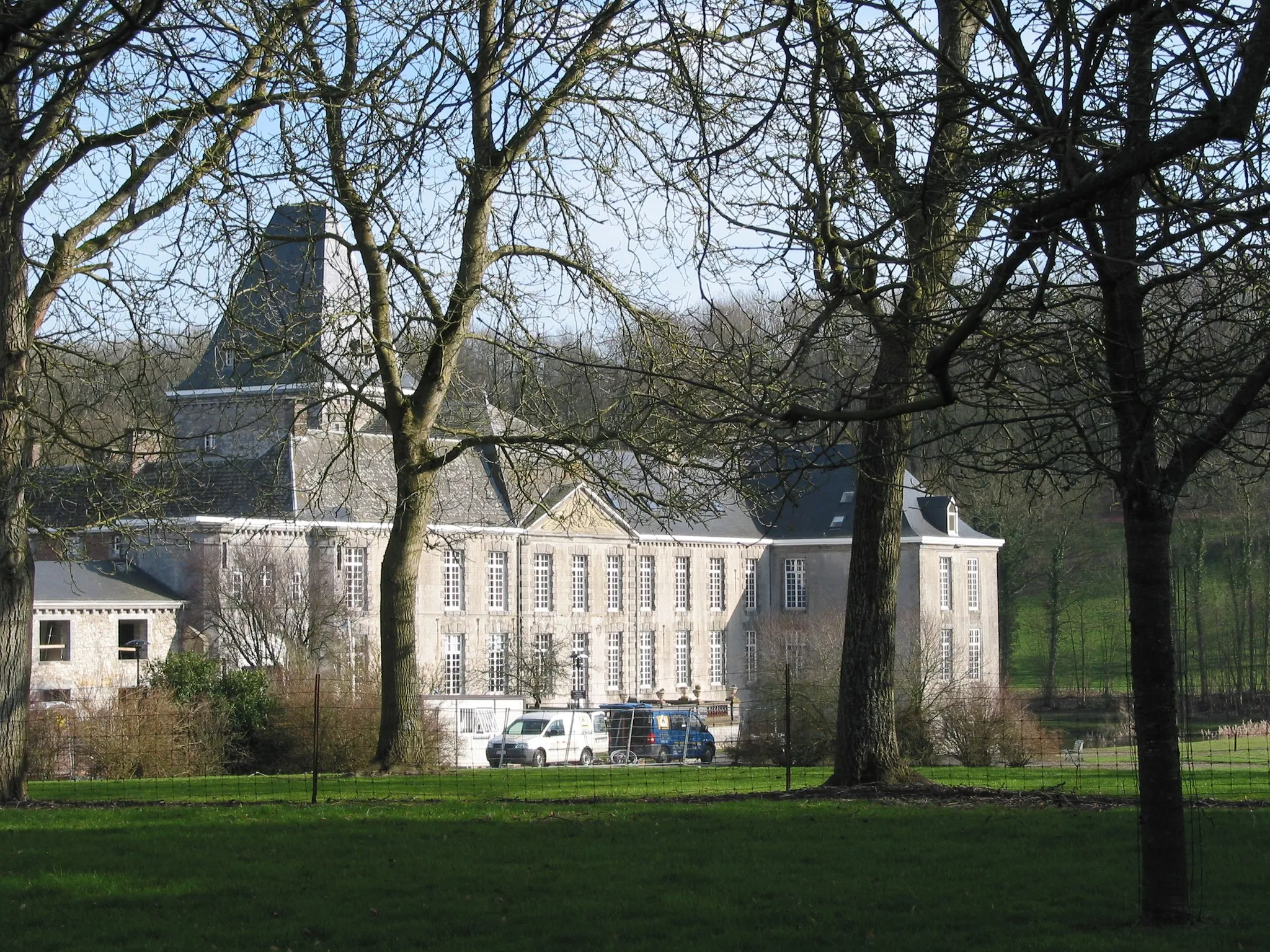 Photo showing: Ochain (Belgium), the castle (XV/XIXth centuries).